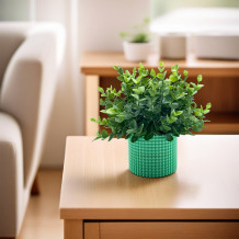 Maceta Sfera | Superficie geométrica con cristales premium