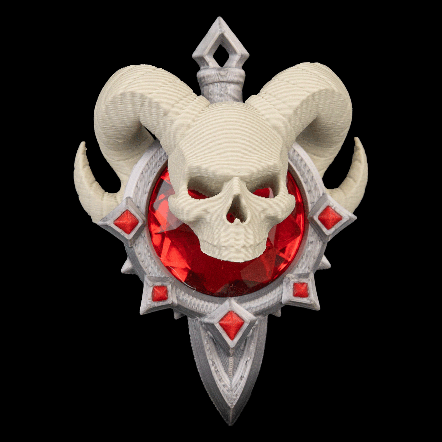 Colgante de calavera con cuernos Infernal Remnant