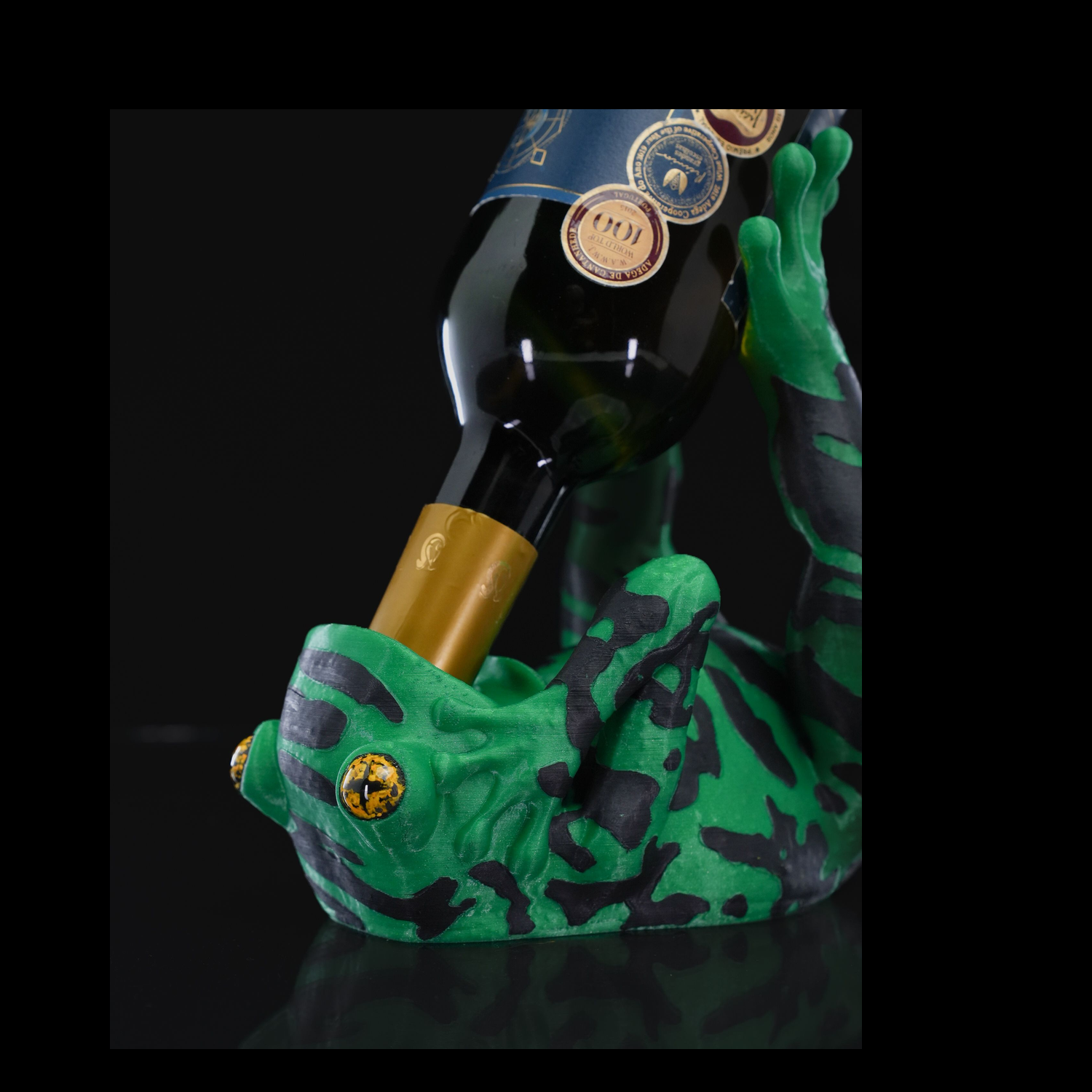 Soporte para botella de vino Frog 2