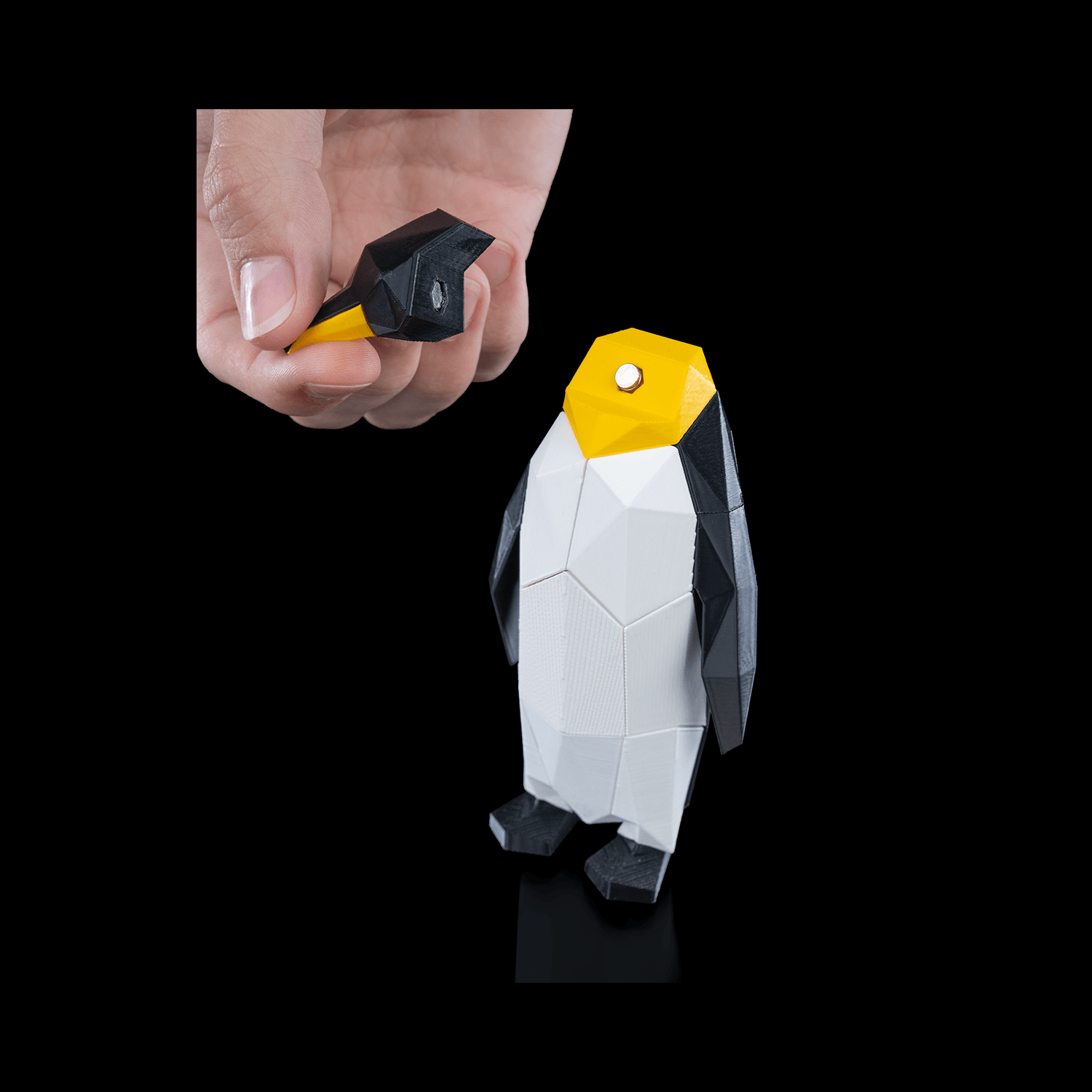 Bolígrafo decorativo Low Poly guin
