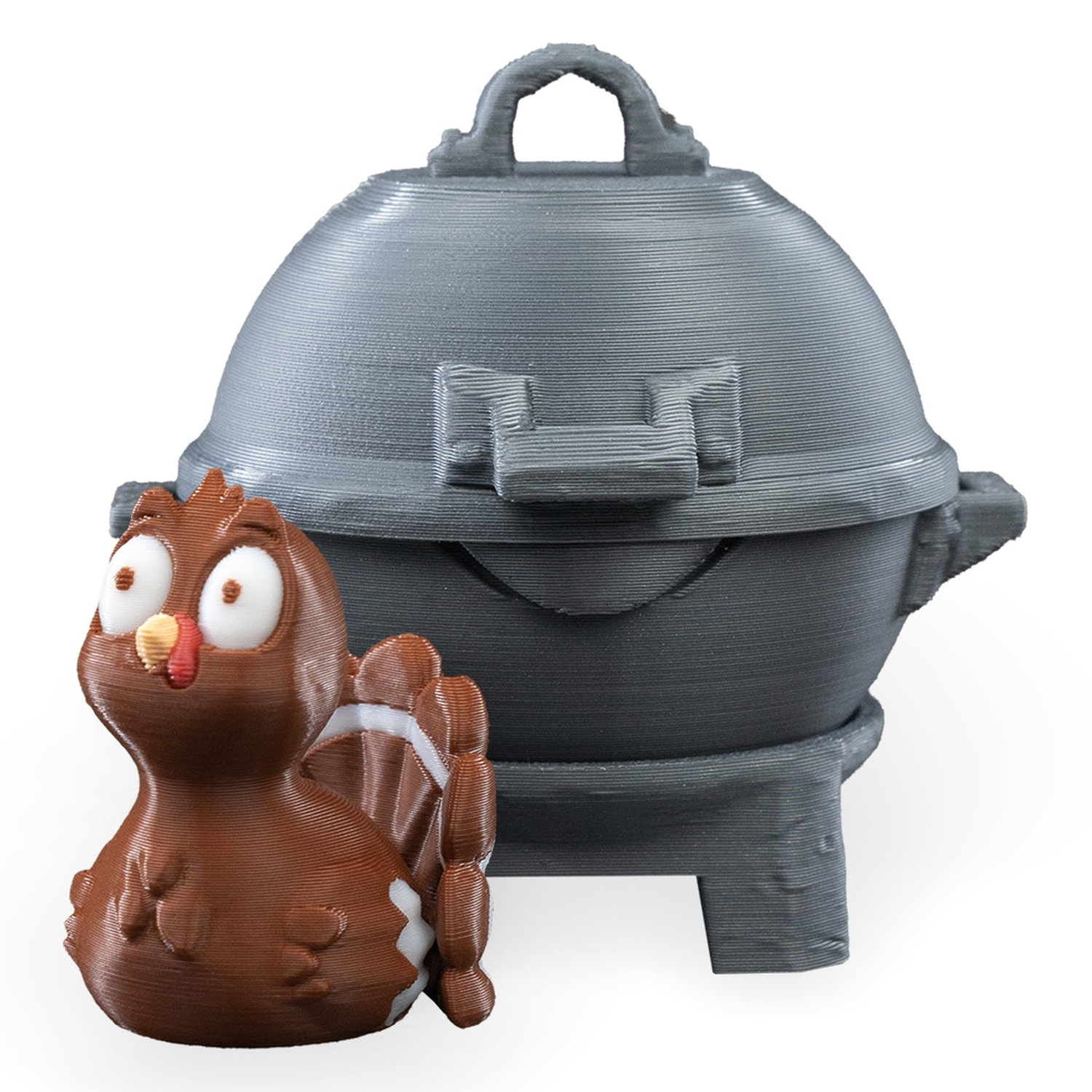 Llavero con compartimento Turkey in a Grill