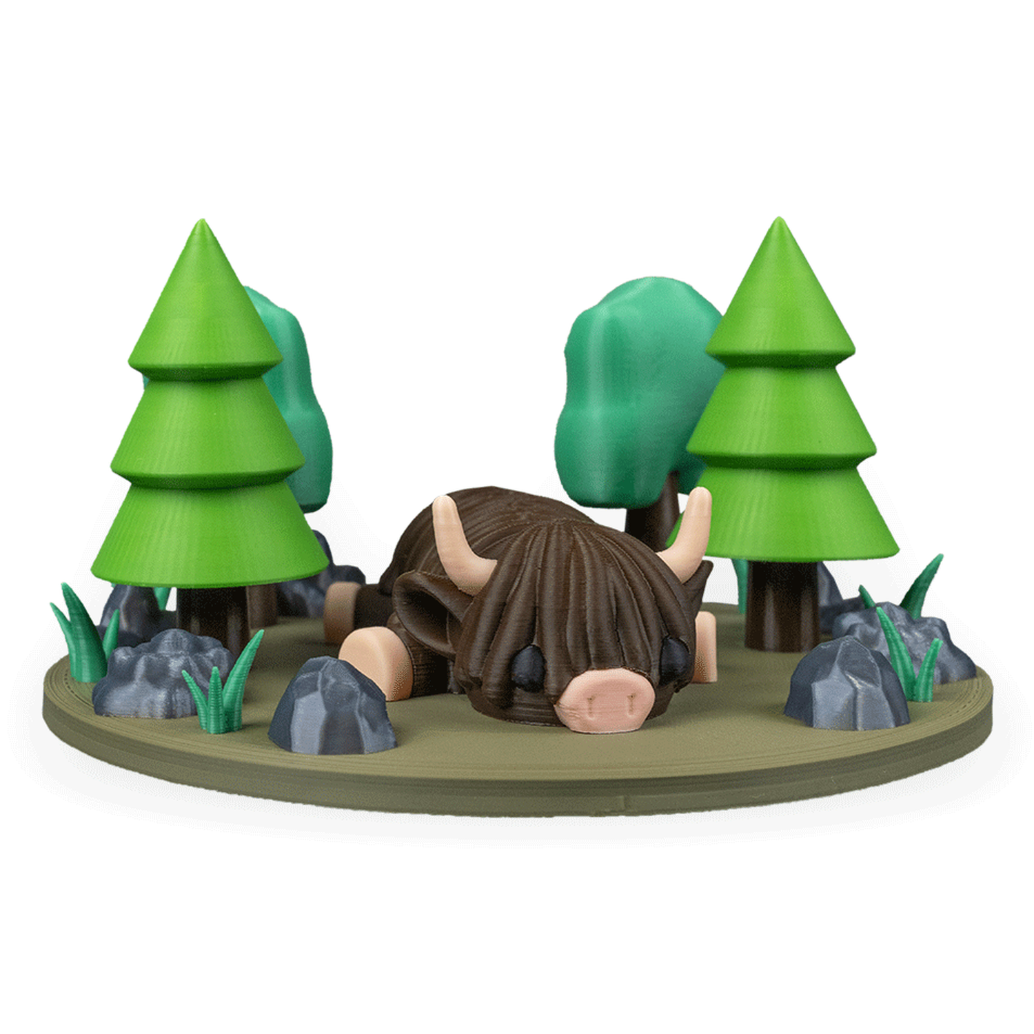 Figura decorativa Highland Cow in Field Nest