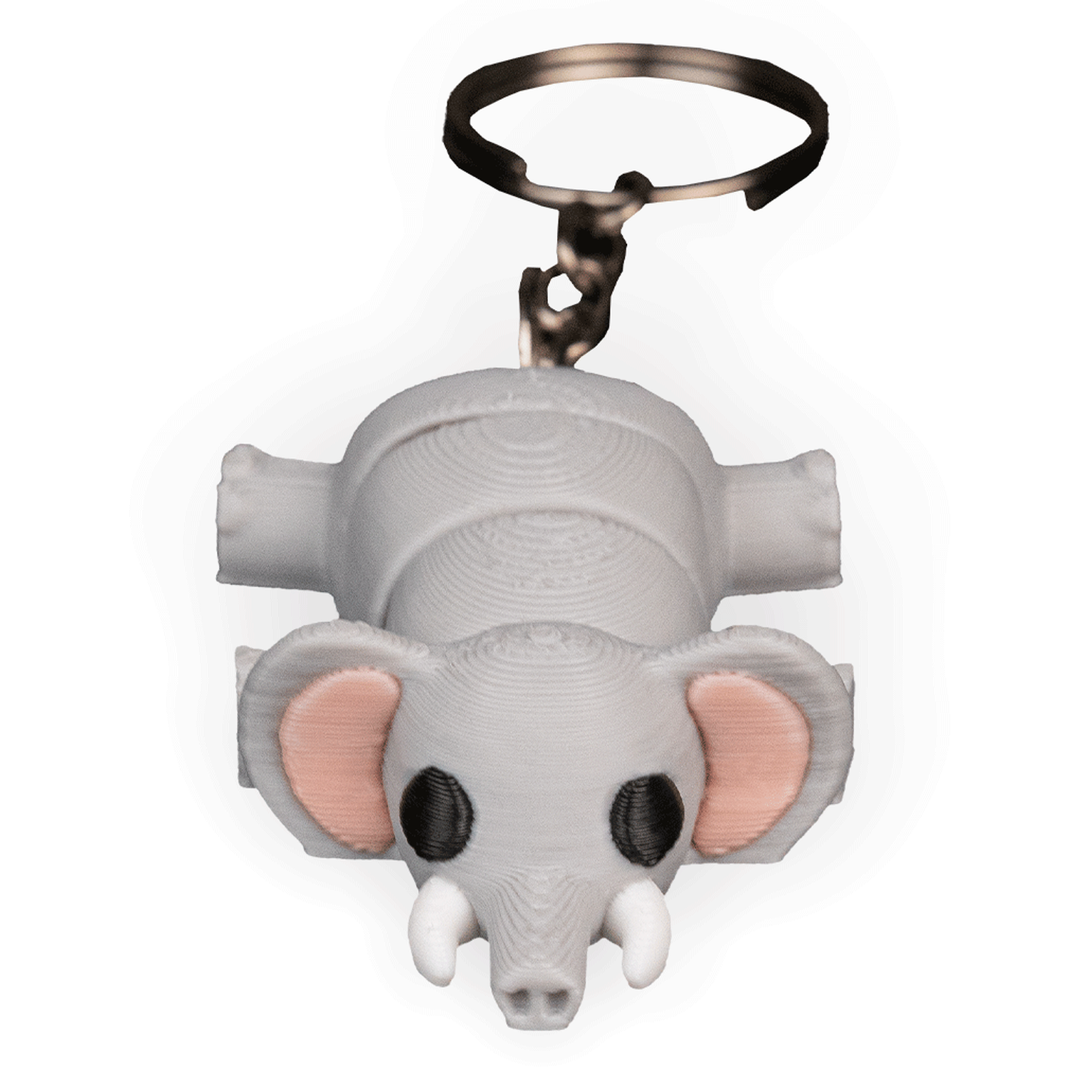 Llavero de elefante relajado