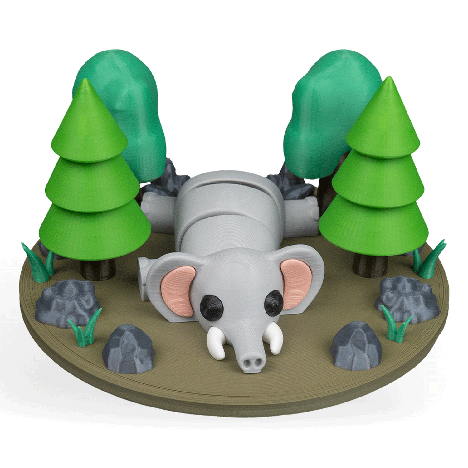 Llavero de elefante relajado