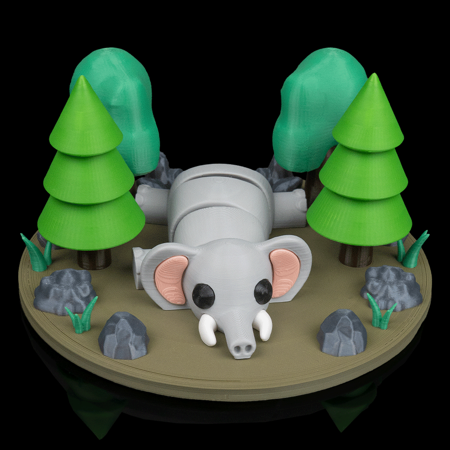 Llavero de elefante relajado