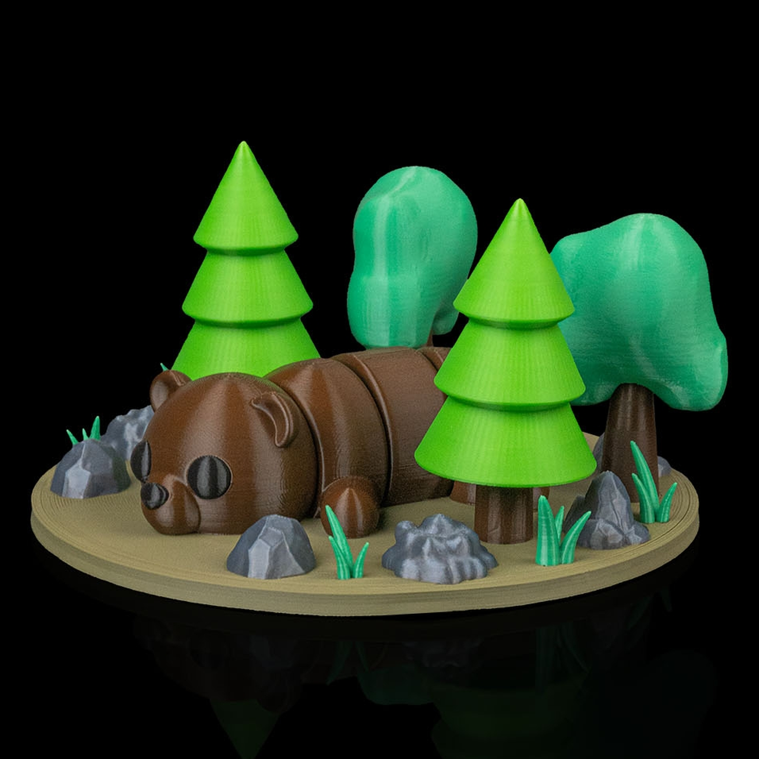 Llavero de oso tumbado