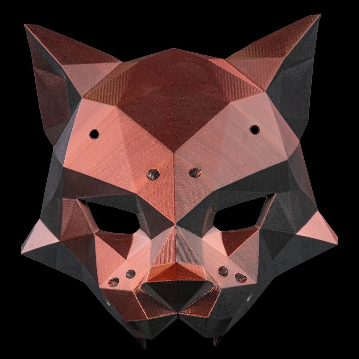Máscara felina geométrica HexaCat