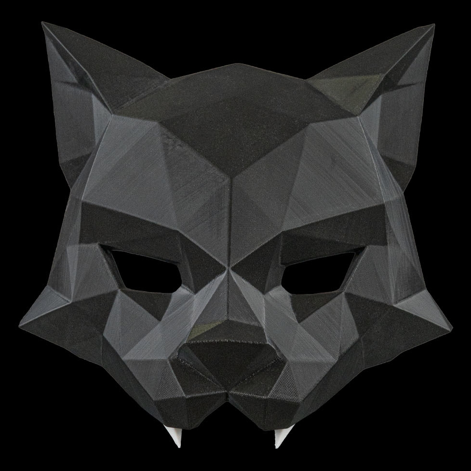 Máscara felina geométrica HexaCat