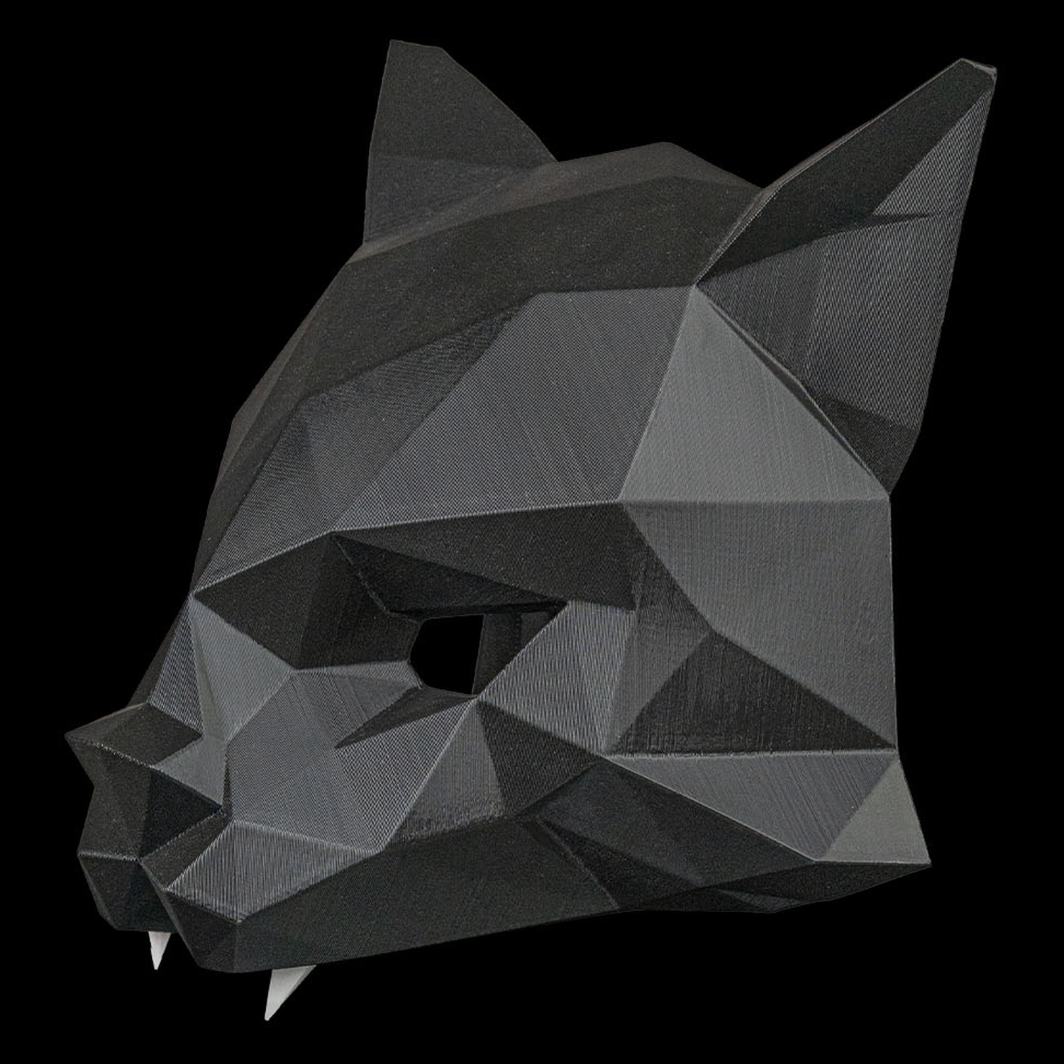 Máscara felina geométrica HexaCat