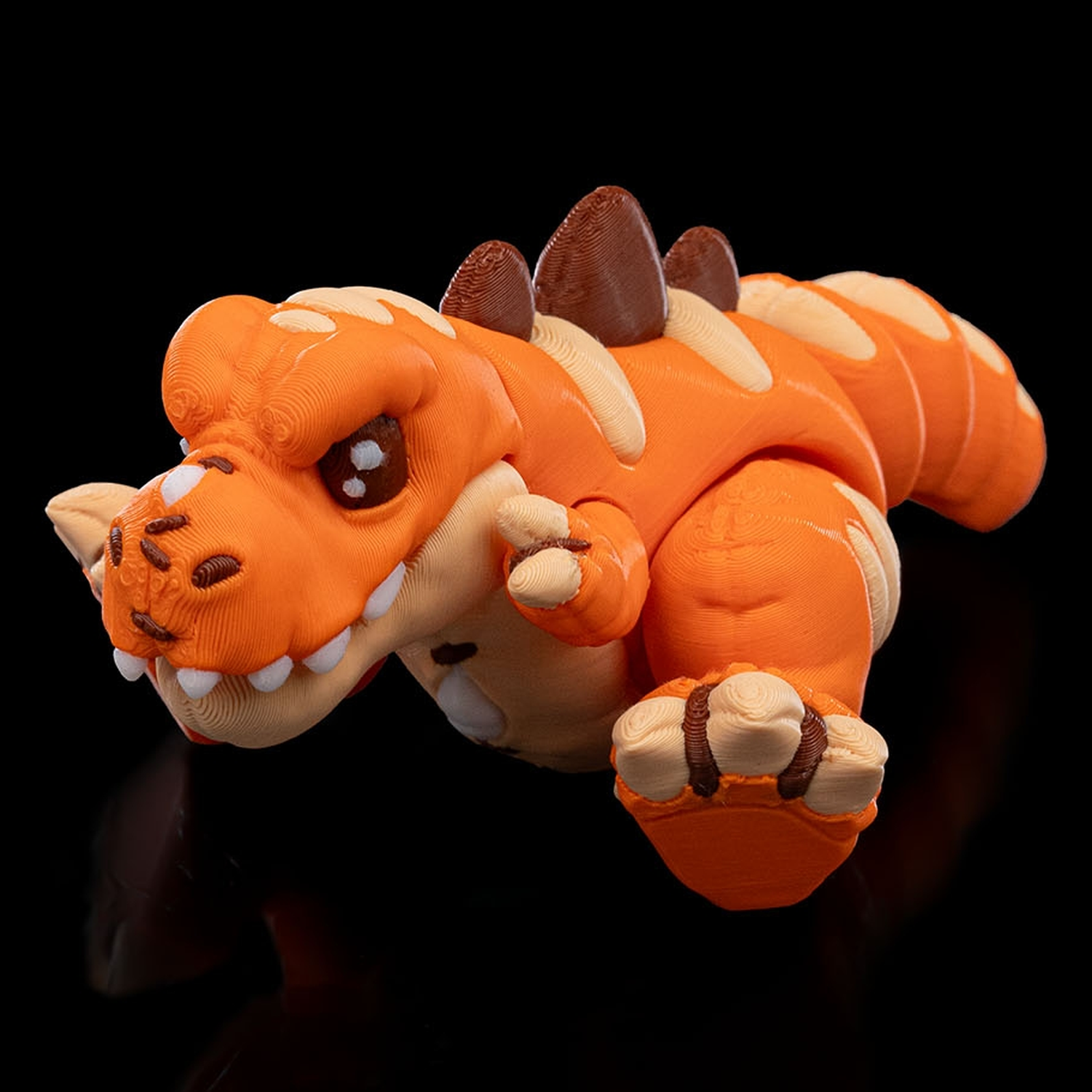 Tiranosaurio articulado de estilo peluche