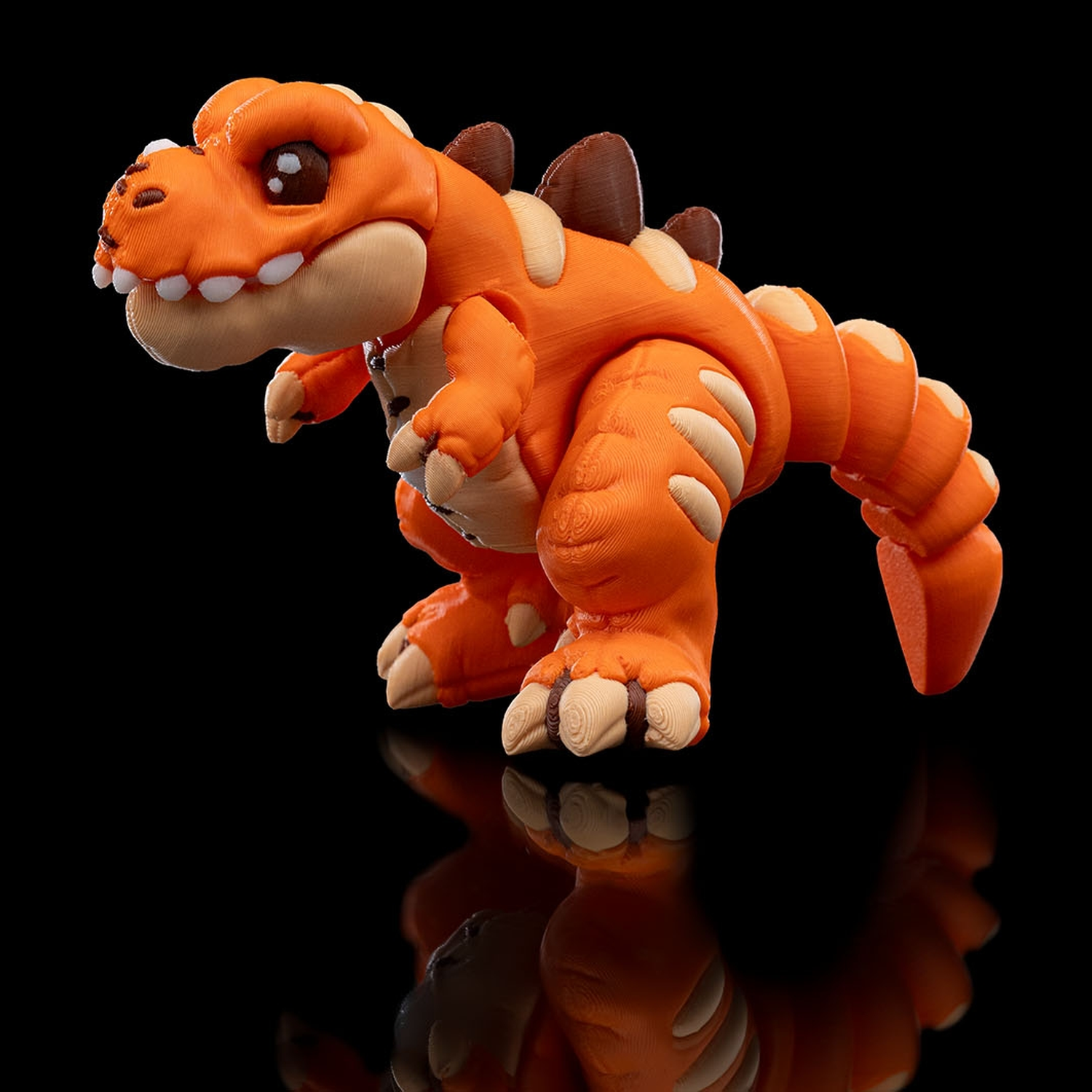 Tiranosaurio articulado de estilo peluche