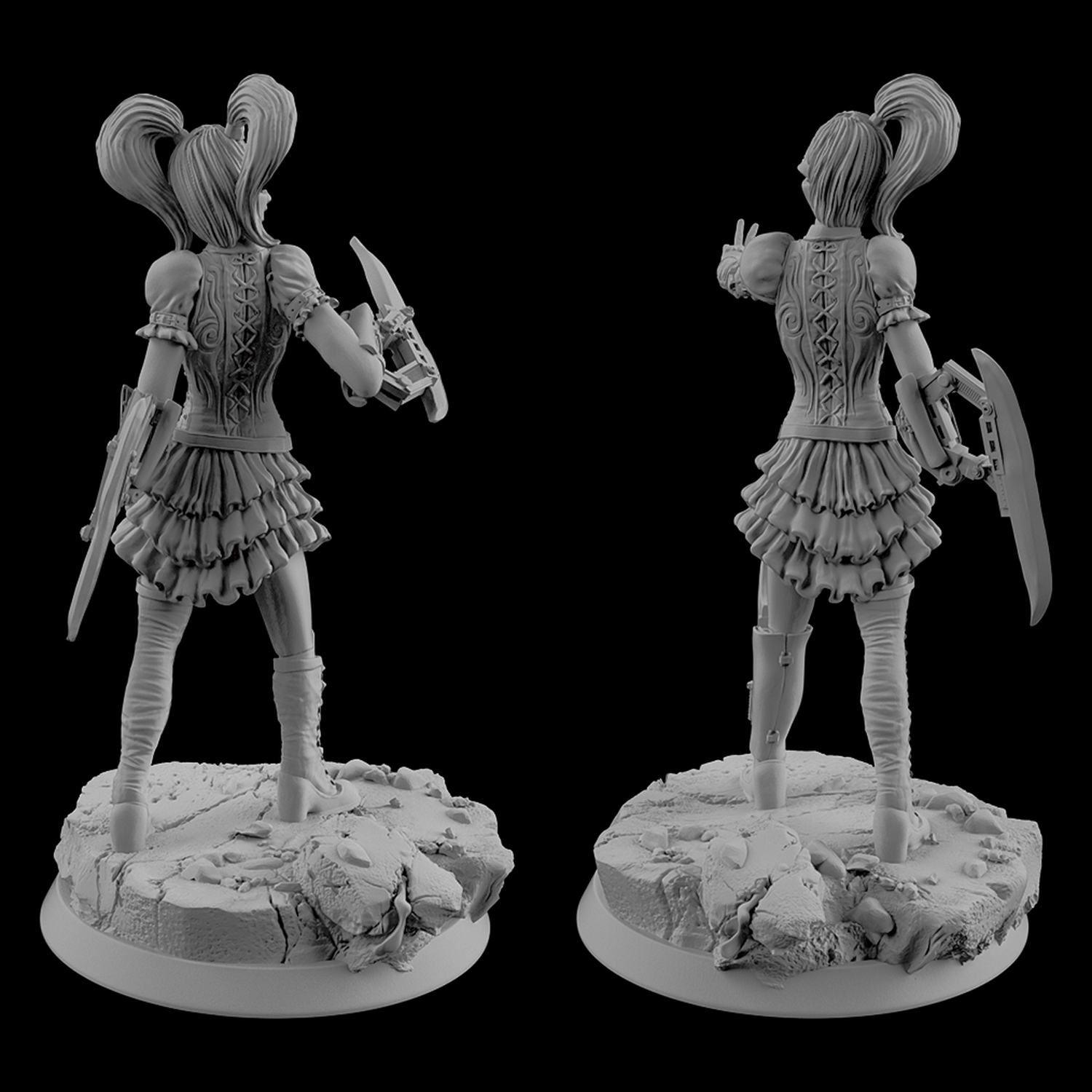 Miniaturas de androides gemelas Twin Androids
