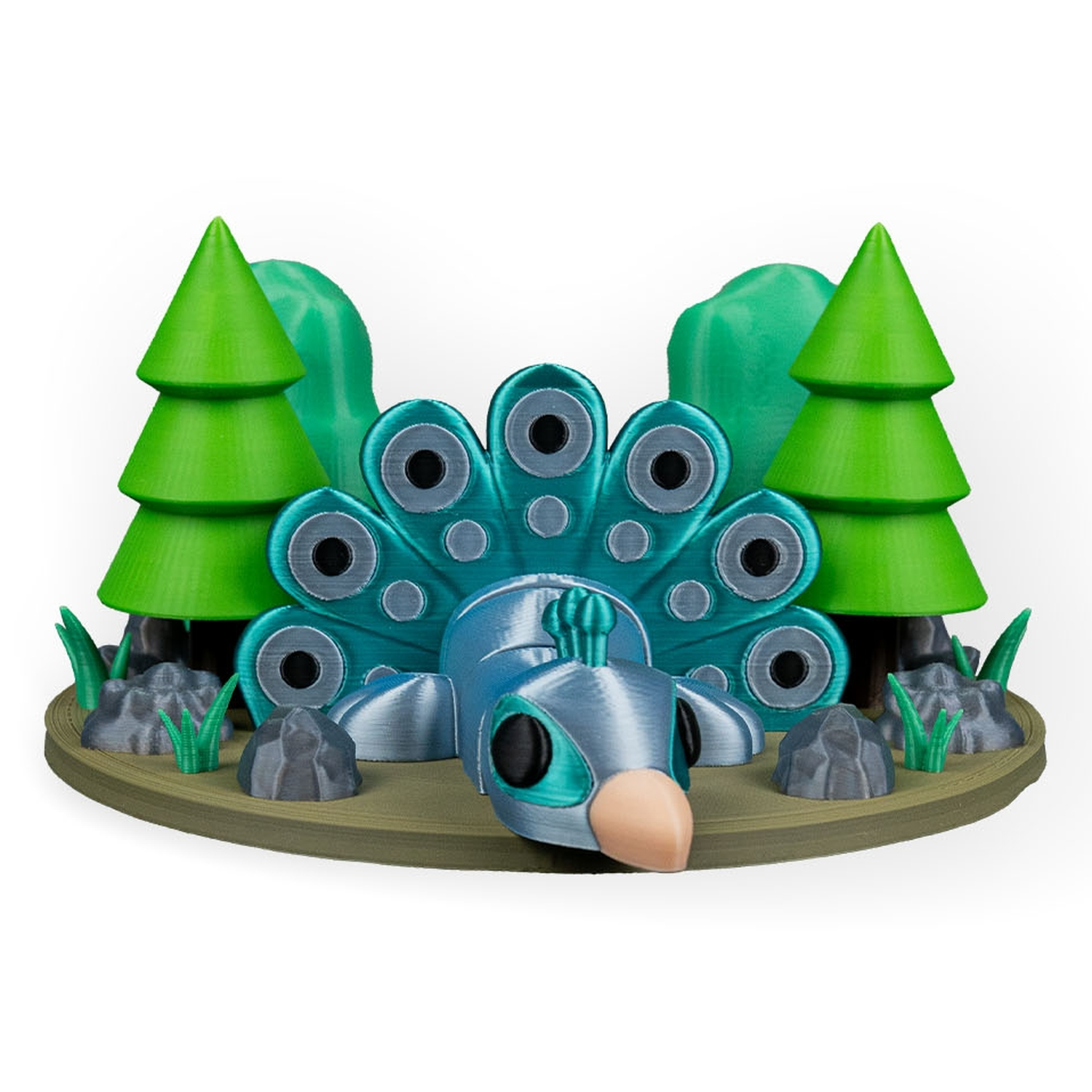 Llavero Peacock in Field Nest