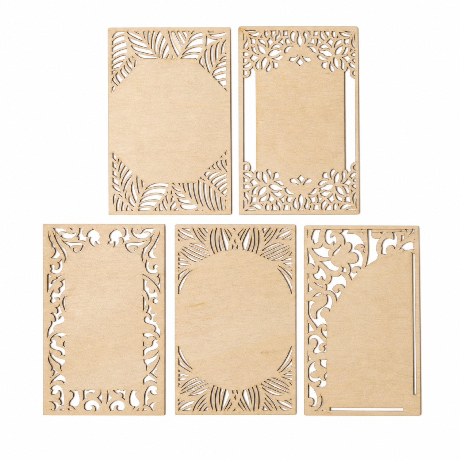Conjunto de 5 invitaciones de boda