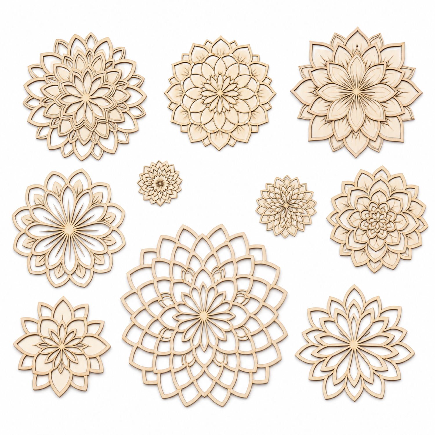 10 flores mandala premium