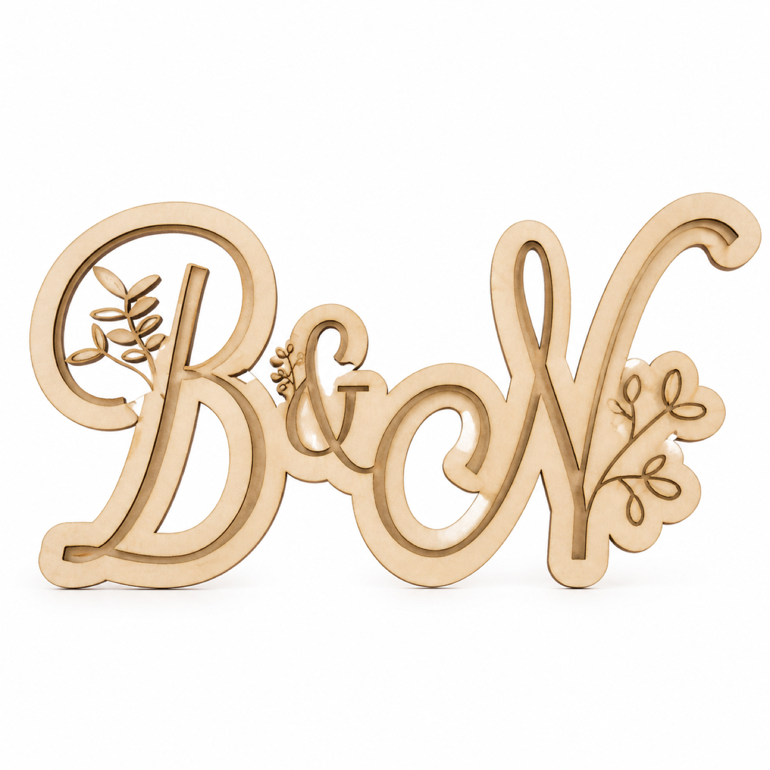 Letras florales de boda de la A a la Z por parejas