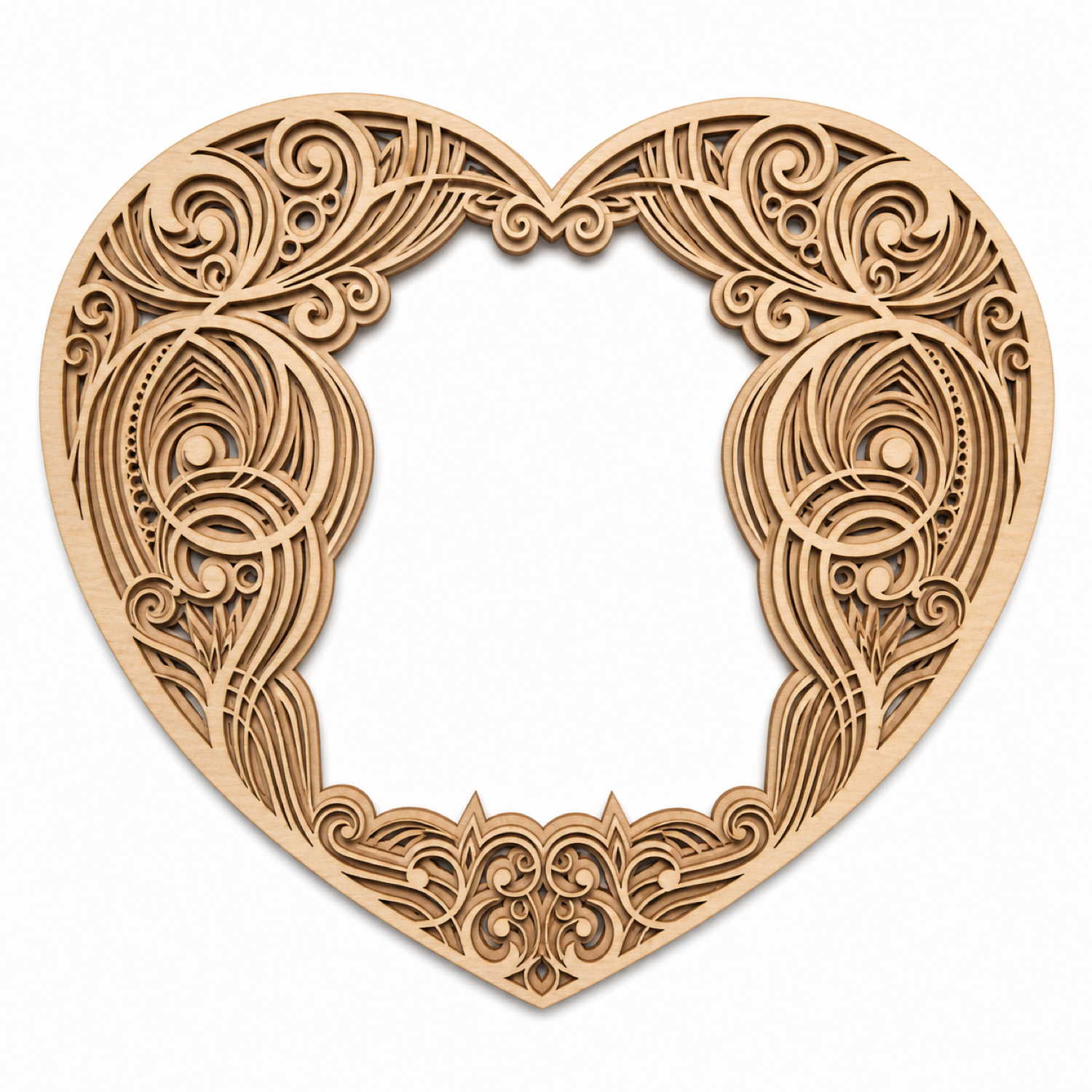 Archivo de corte multicapa de corazón personalizado para boda