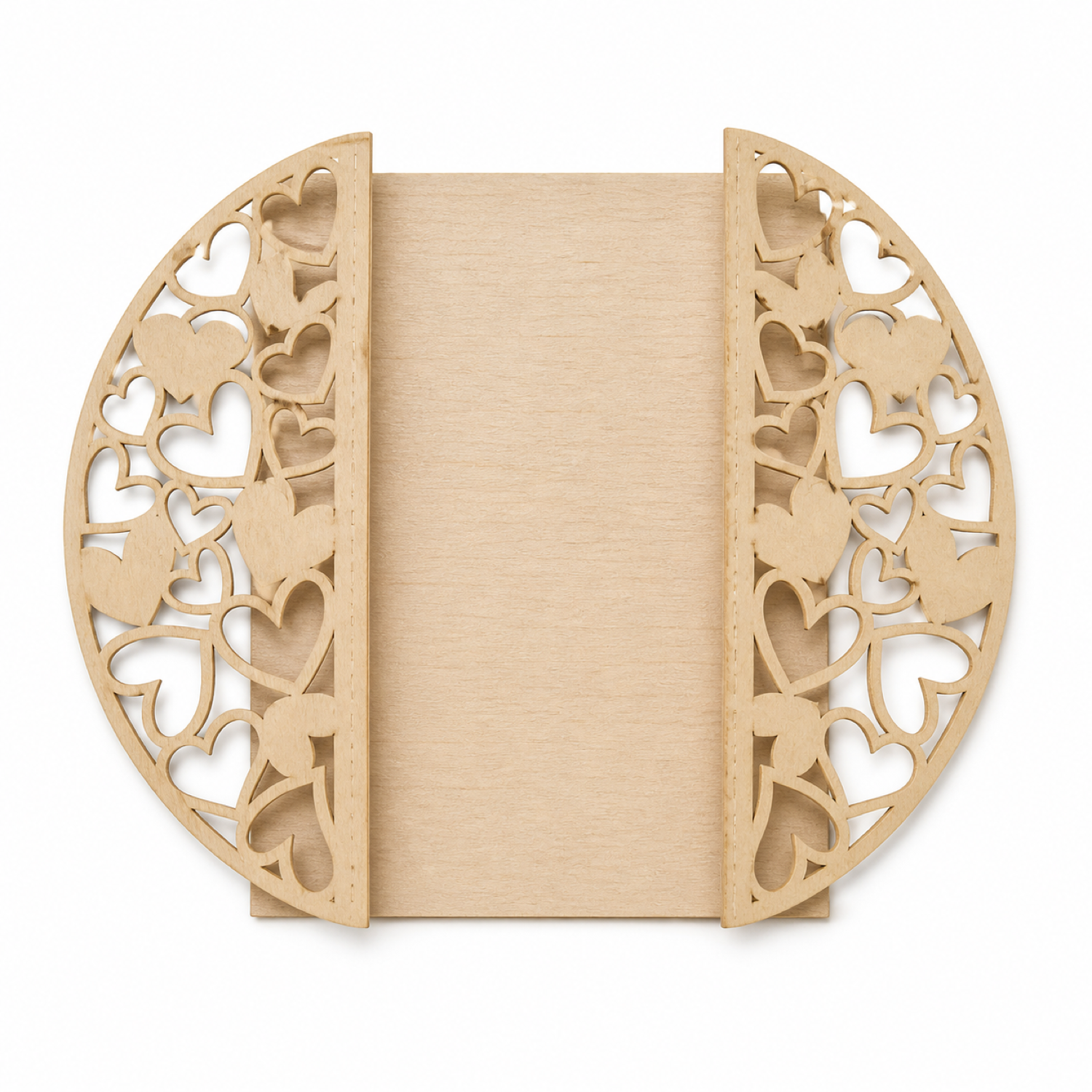 Invitación de boda plegable con corazones