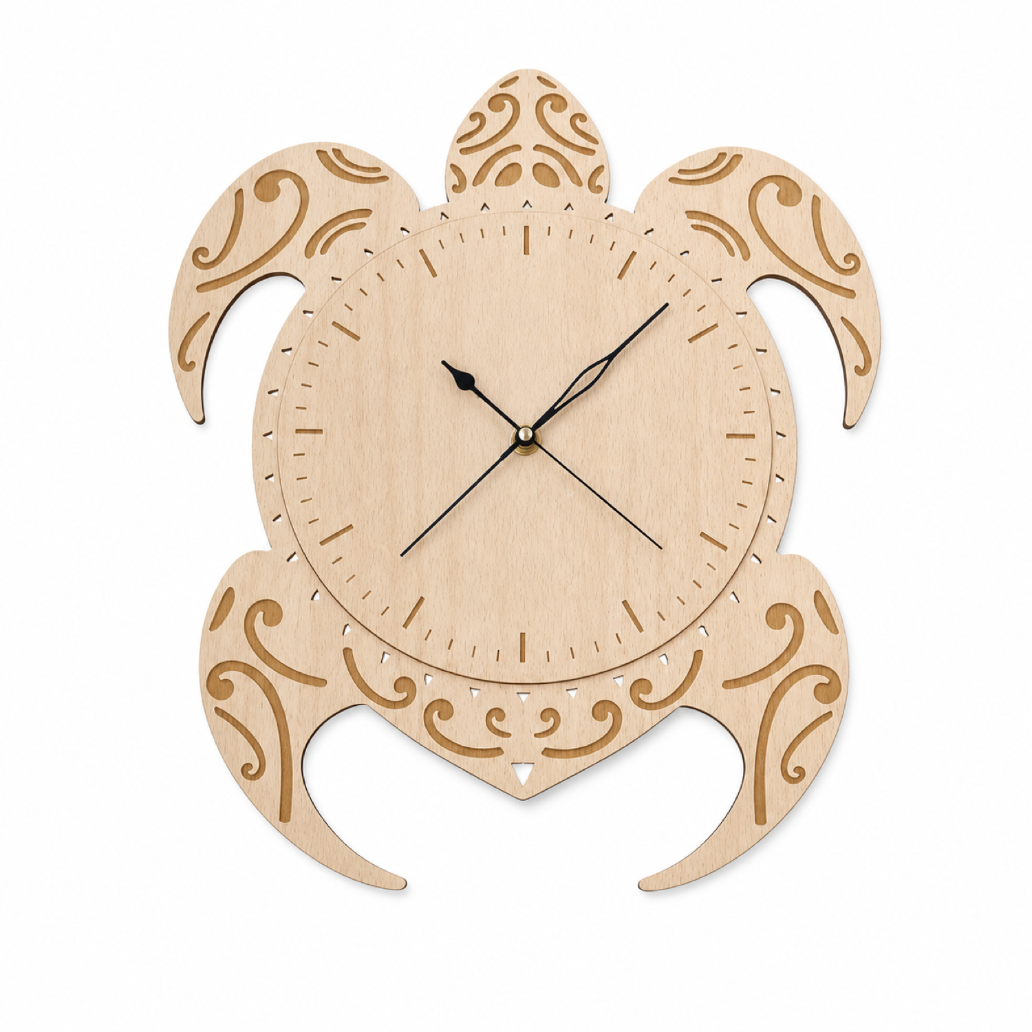 Reloj de pared con tortuga