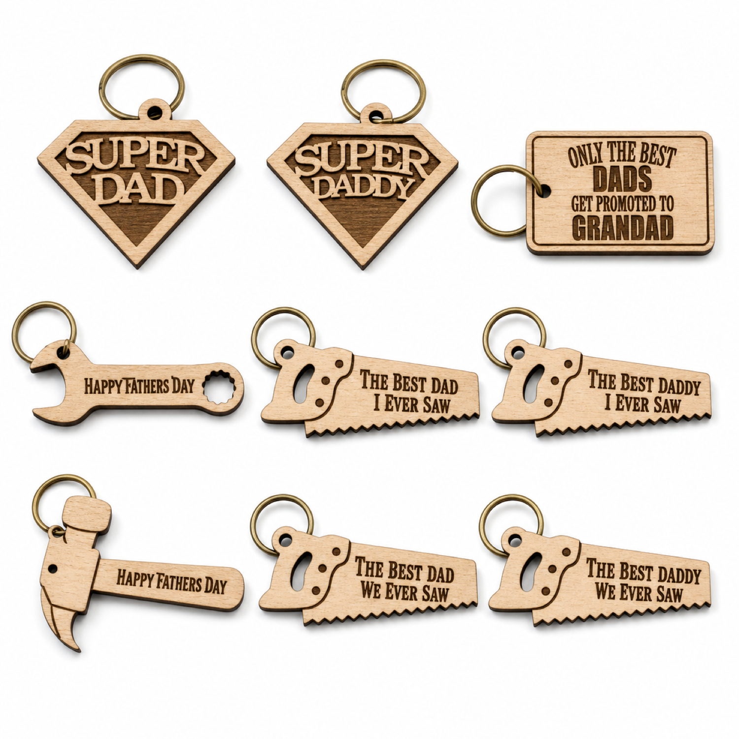 Laser Cut Fathers Day Keychain Svg Files