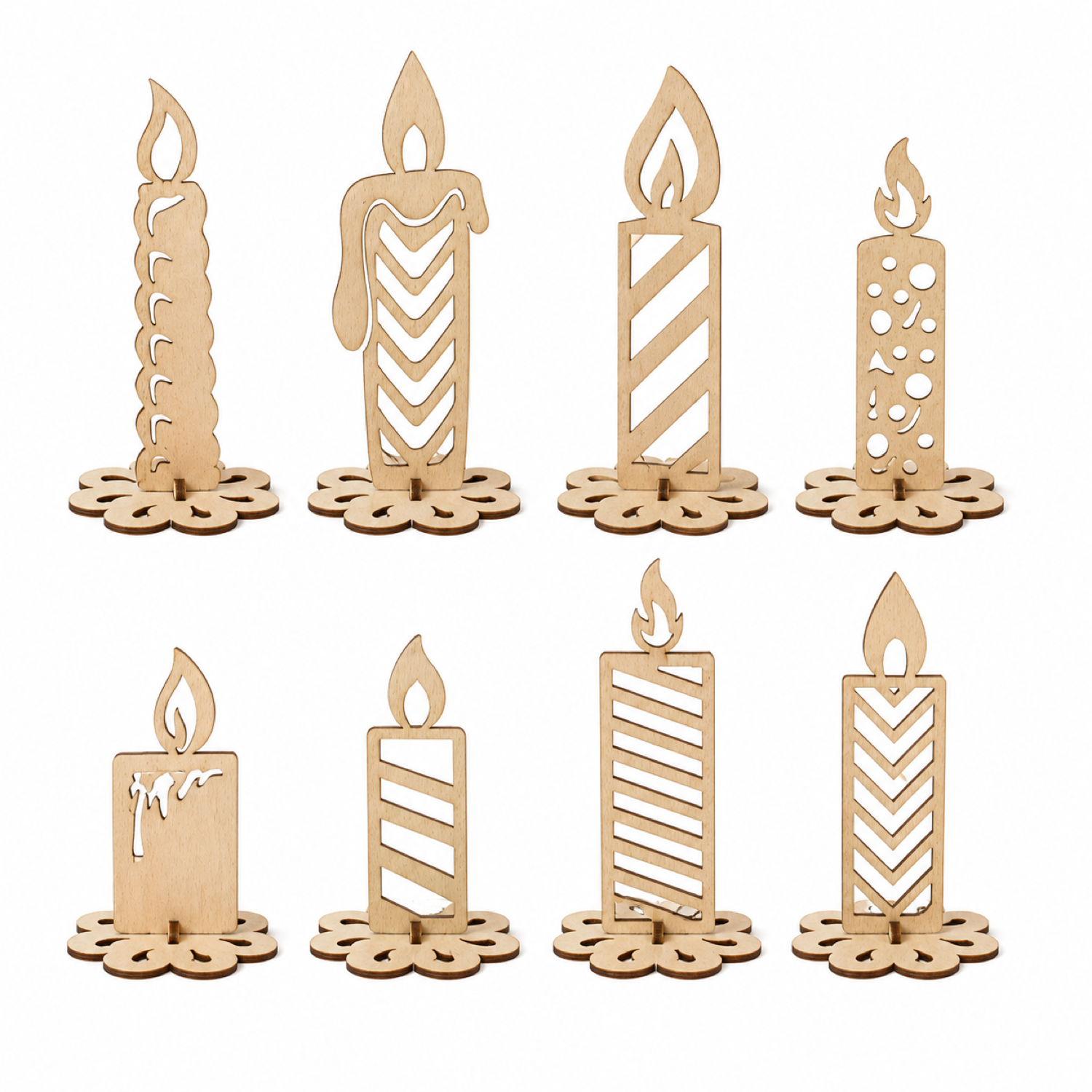 Gift Candle Design Laser Cut 8 Patterns