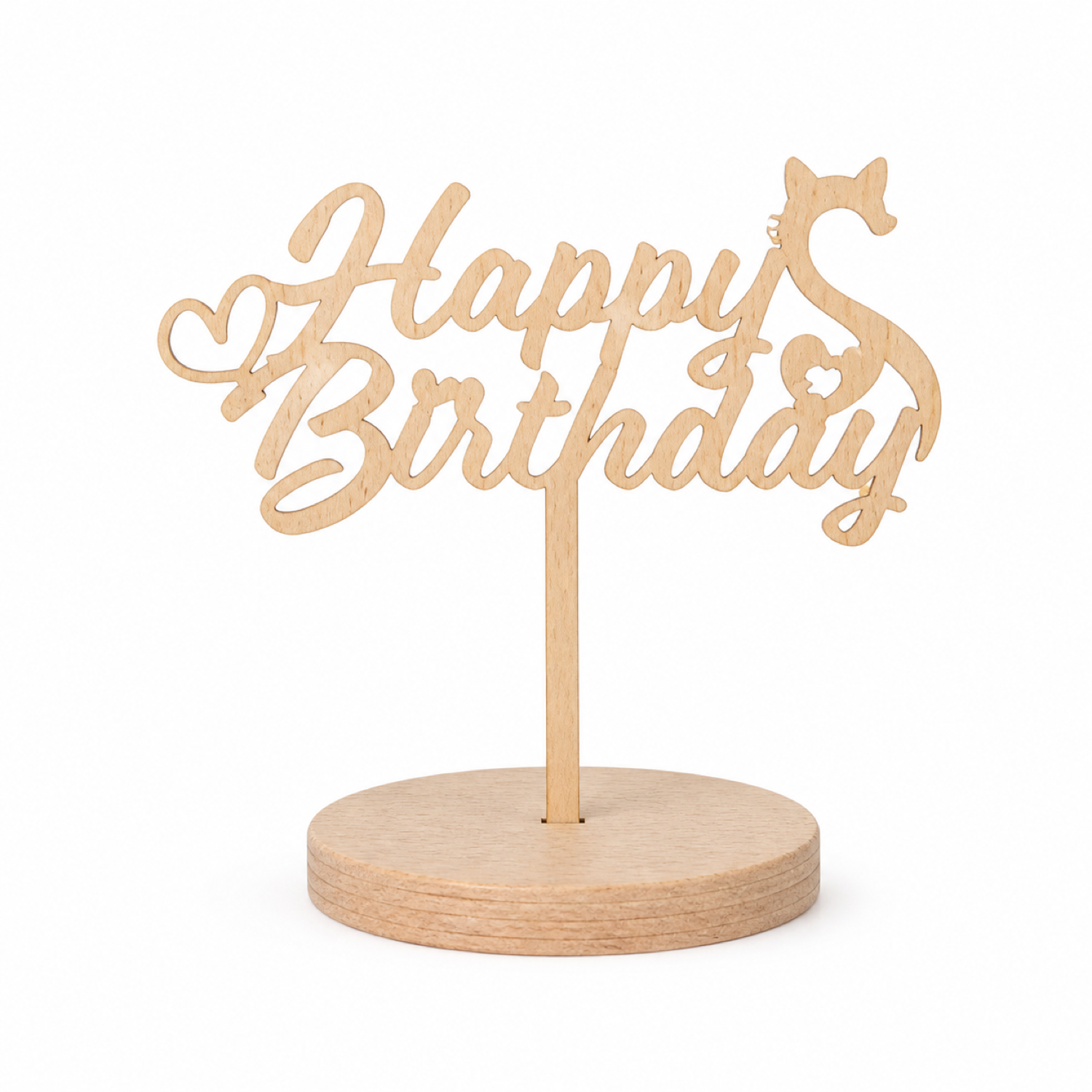 Adorno de gato para tarta de cumpleaños