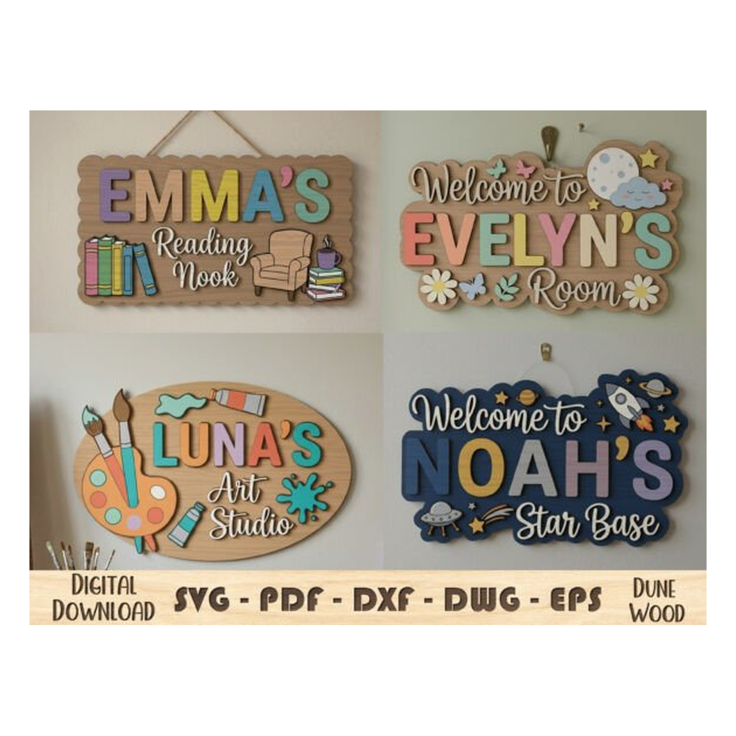 Letrero personalizado para habitación infantil