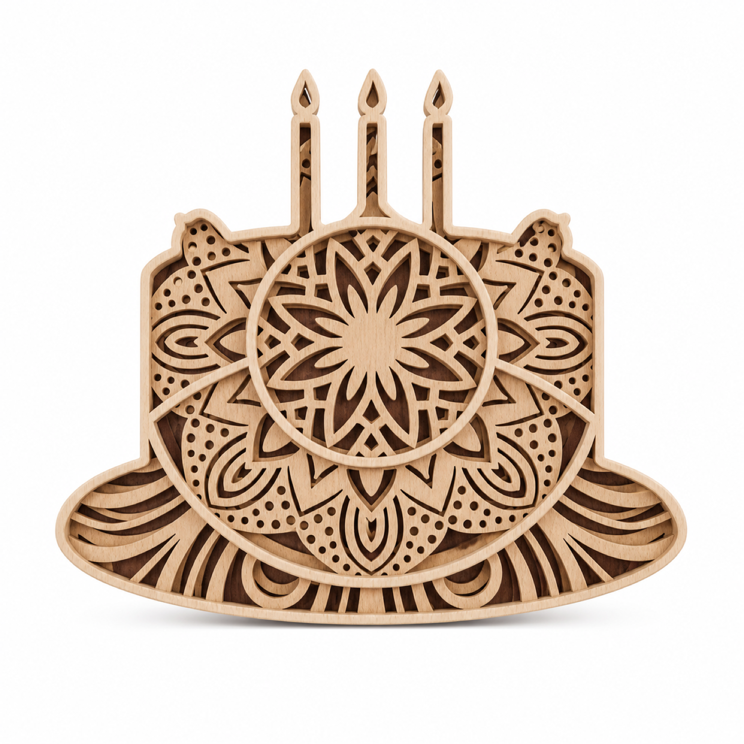 Adorno tridimensional para tarta de cumpleaños