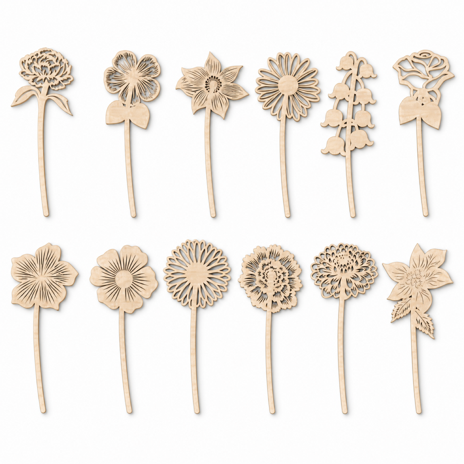 Laser Cut Birth Month Flowers Svg Files