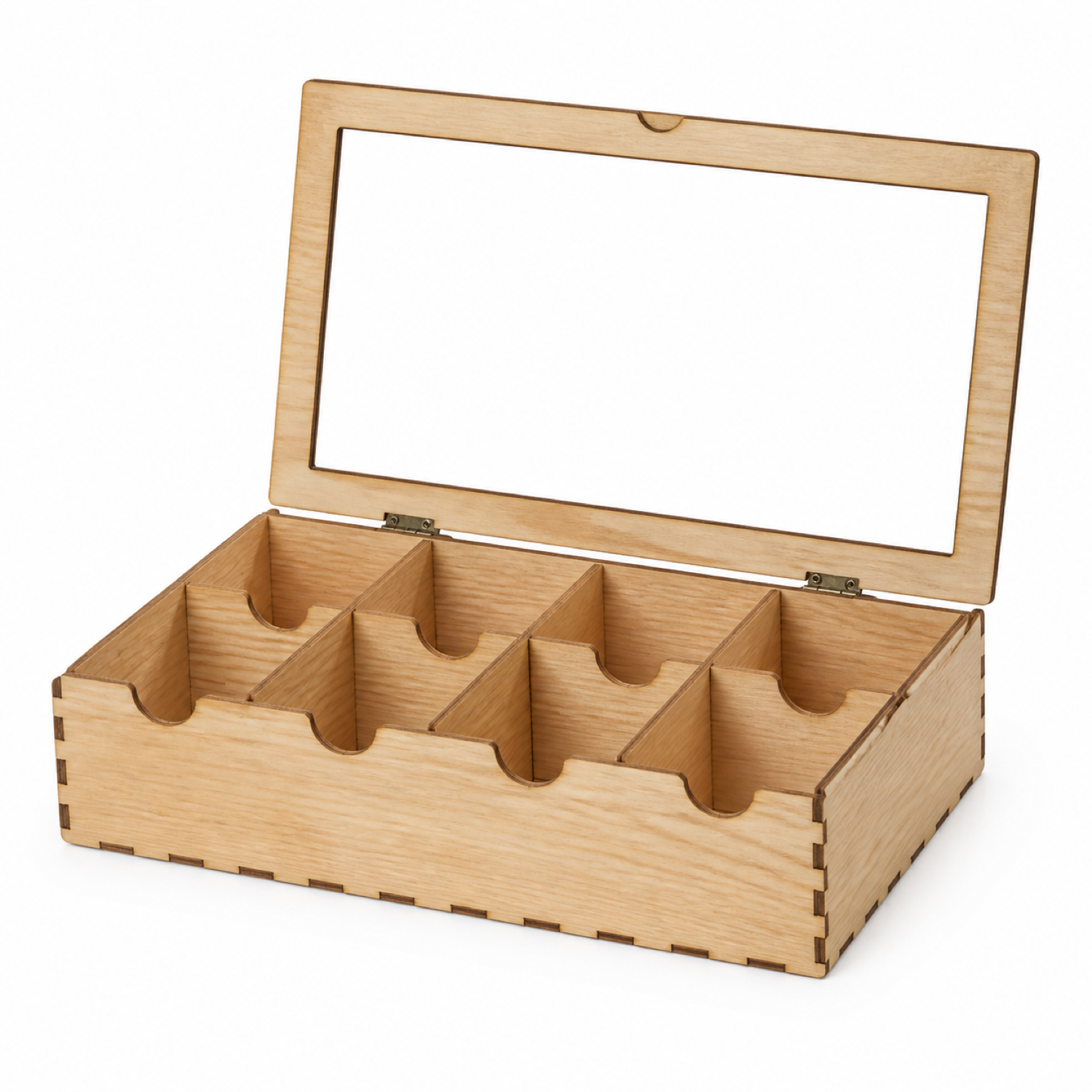 Caja organizadora de madera para bolsitas de té