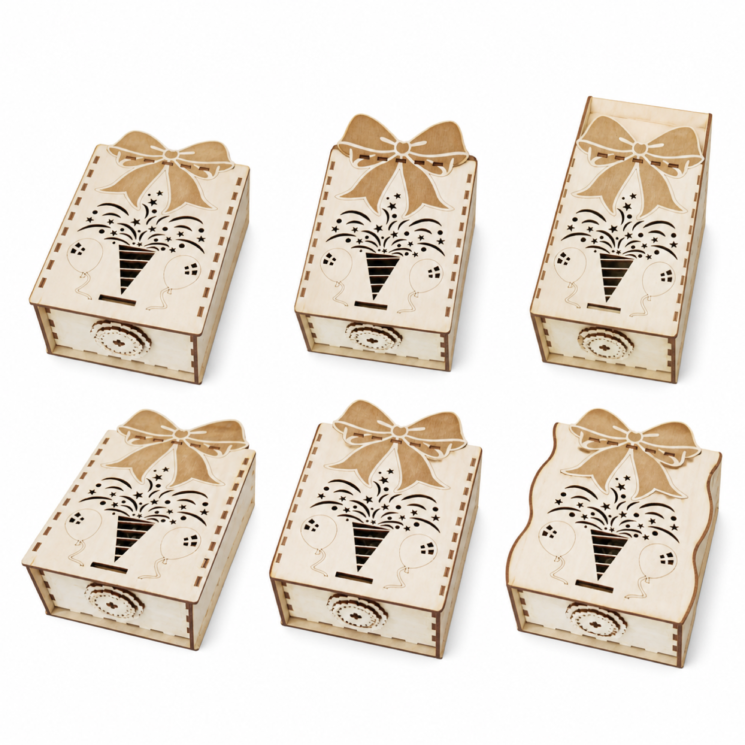 Gift Box Bow Sliding Greeting Boxes