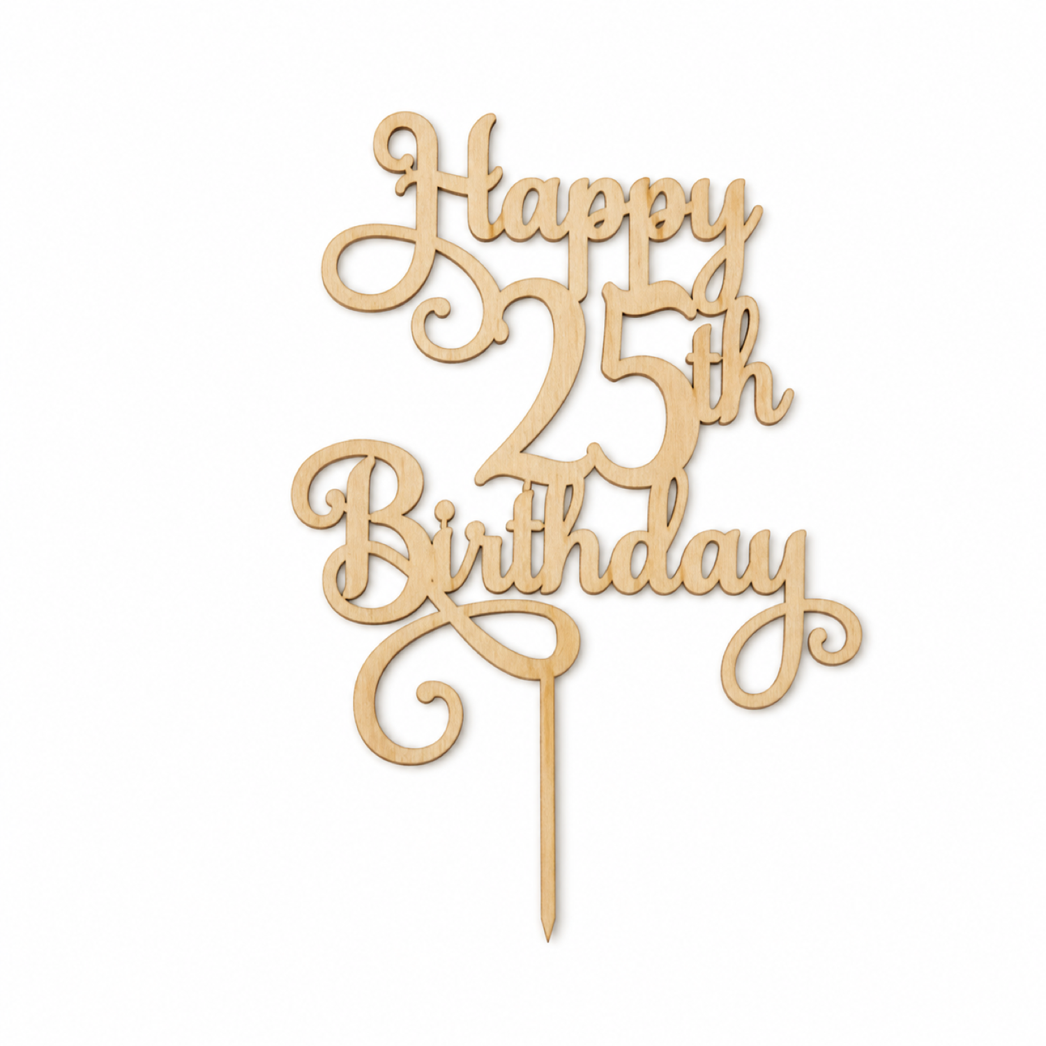 Adorno para tarta de 25 cumpleaños