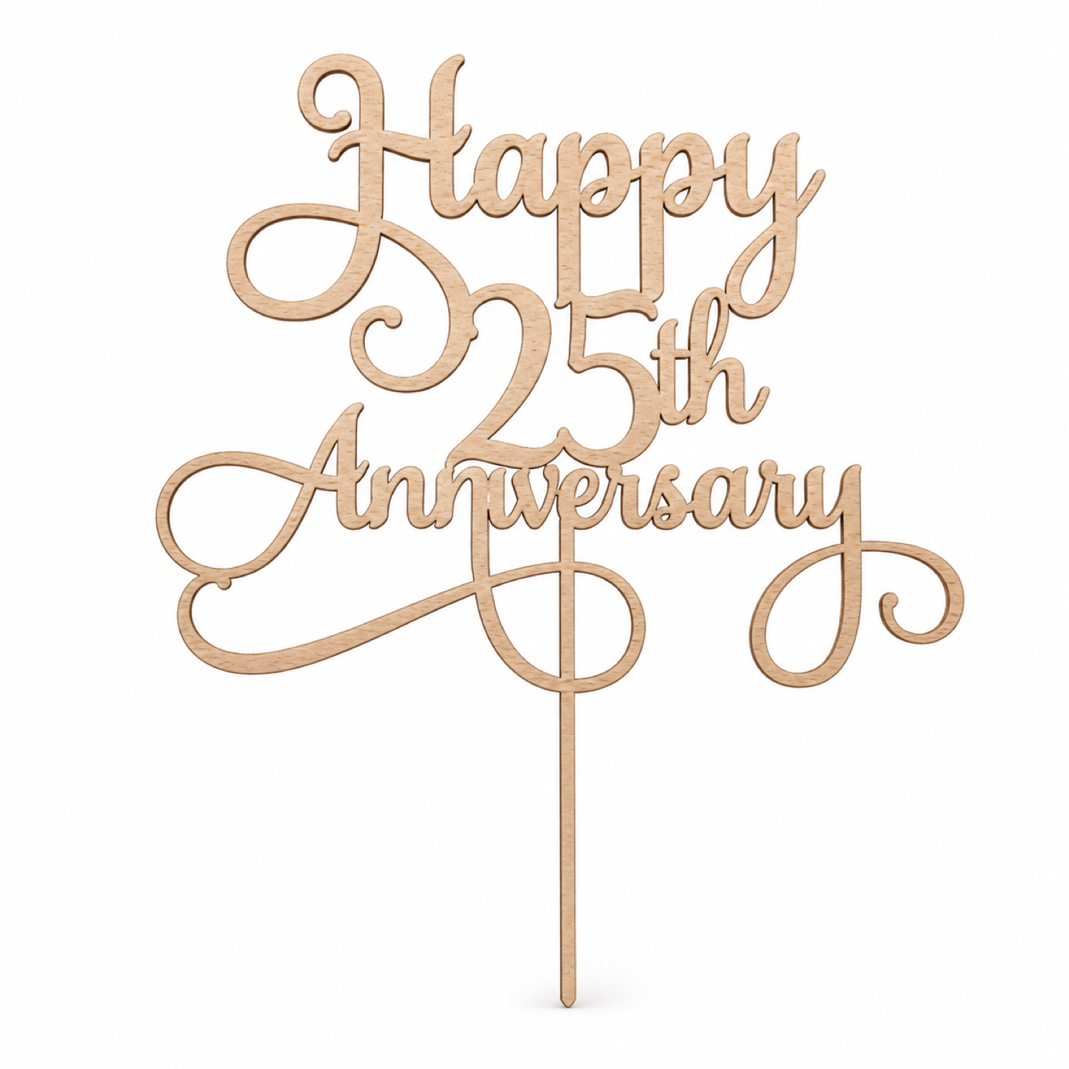 Adorno para tarta de 25 años de aniversario