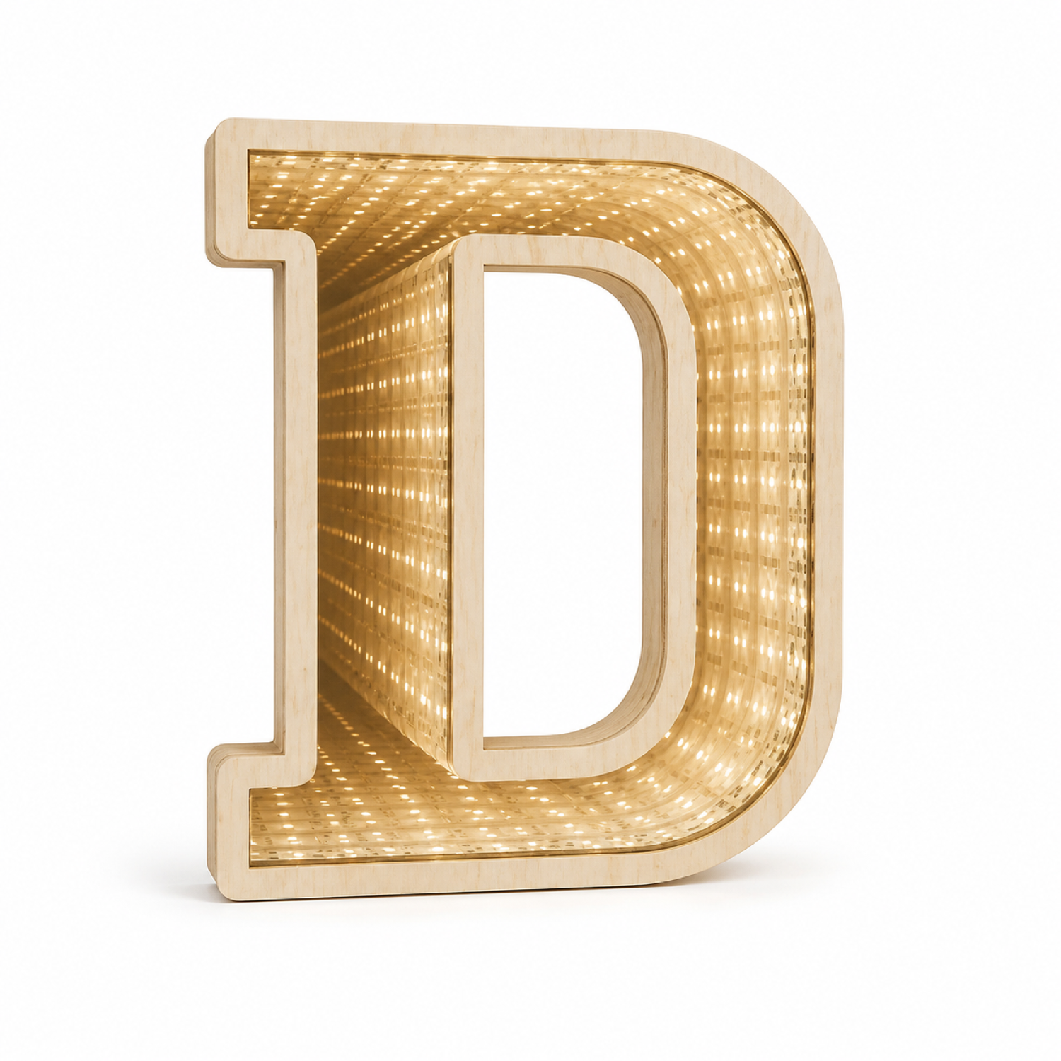 3D Infinity Mirror Letter Laser Cut | CNC