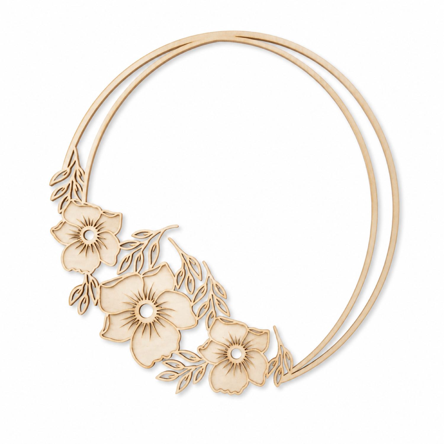 Frame Flower Round Lasercut