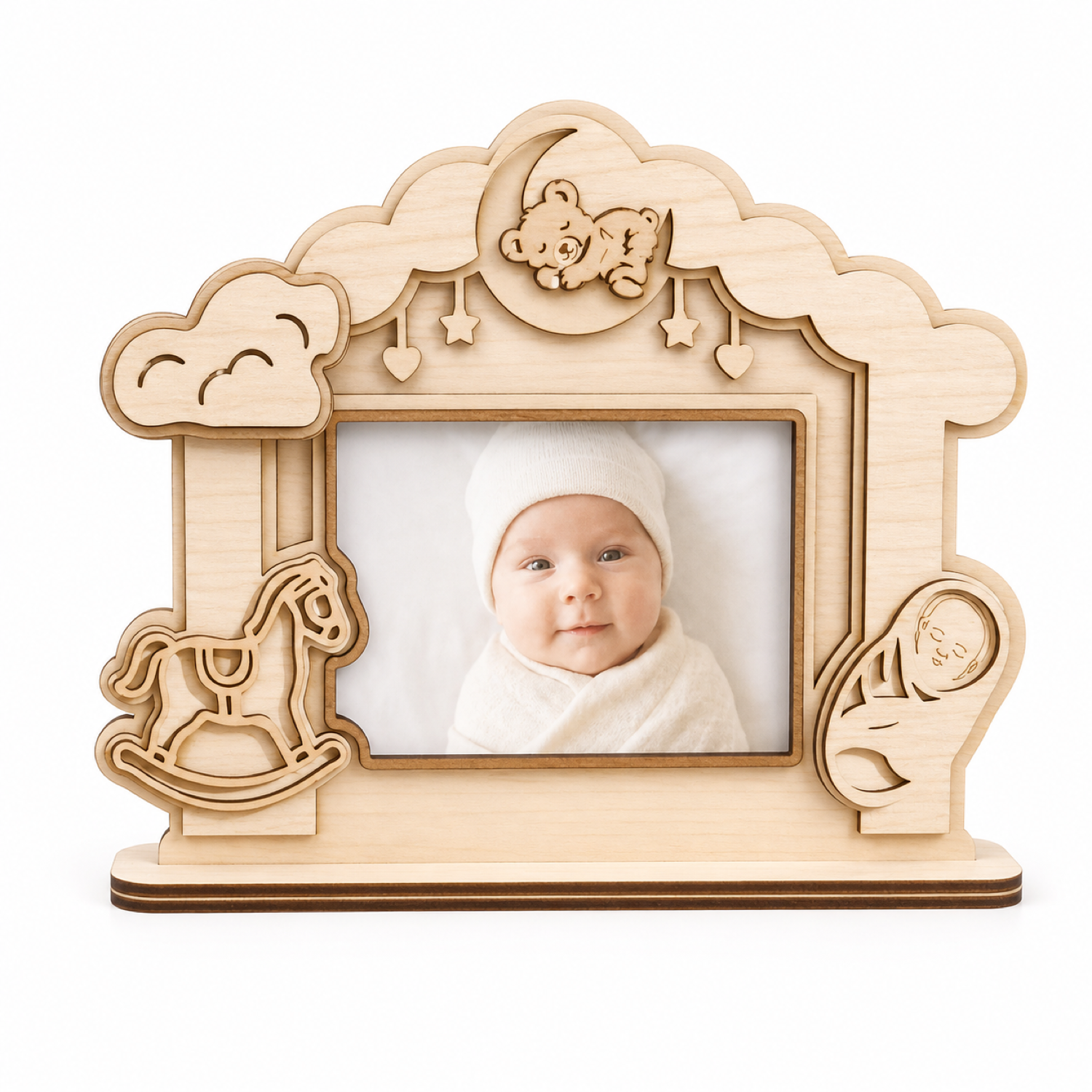 3D Baby Photo Frame Laser Cut File