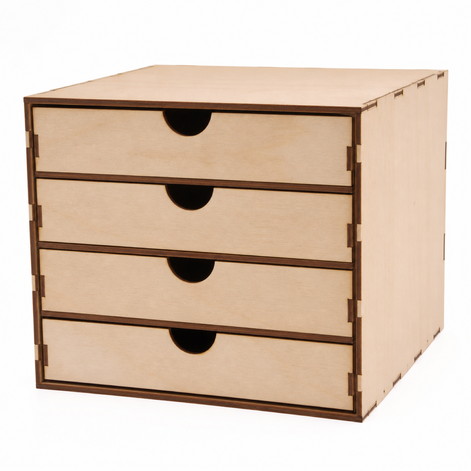 Laser Cut Organizer with 4 Drawers