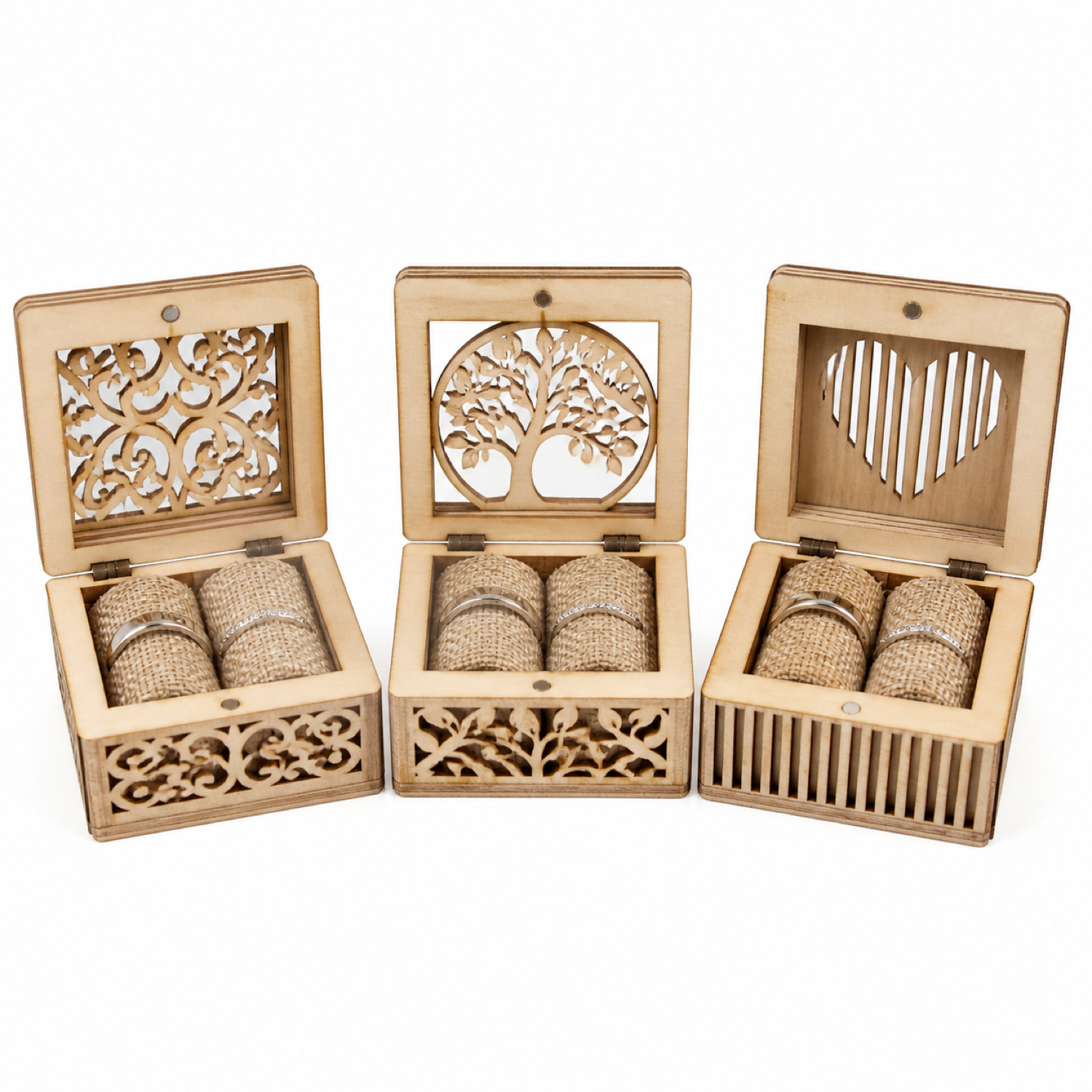 Wedding Ring Box Laser Cut | Jewelry Box