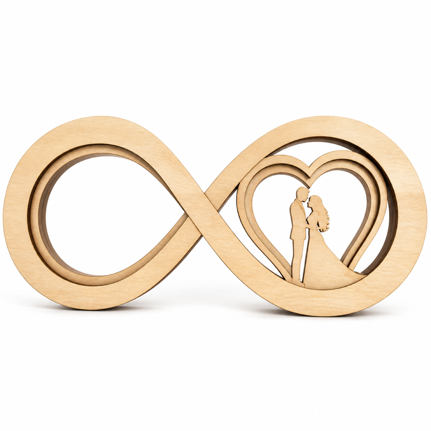 3D Wedding Infinity Sign 4 Layer Design