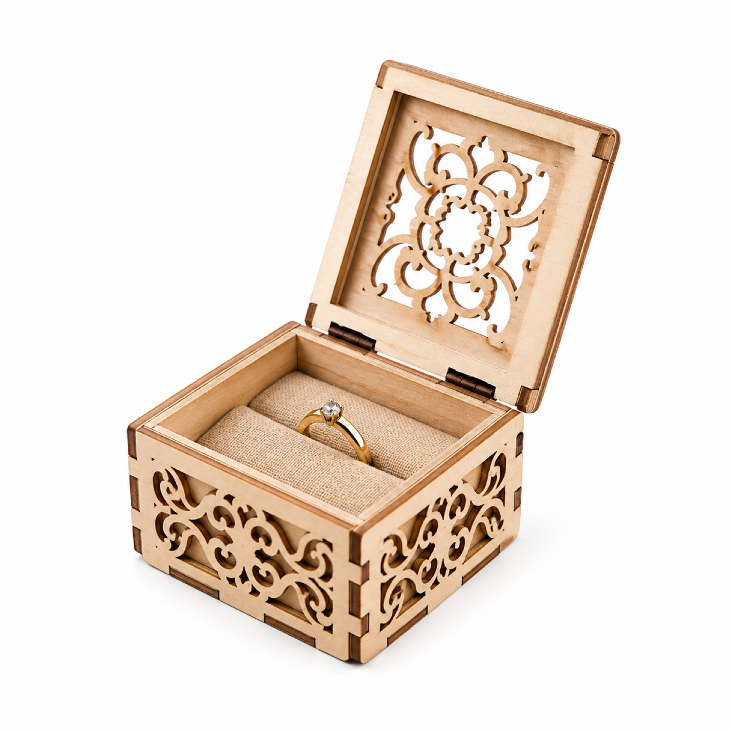 Ring Box, Gift Box, SVG, Laser Cut Files