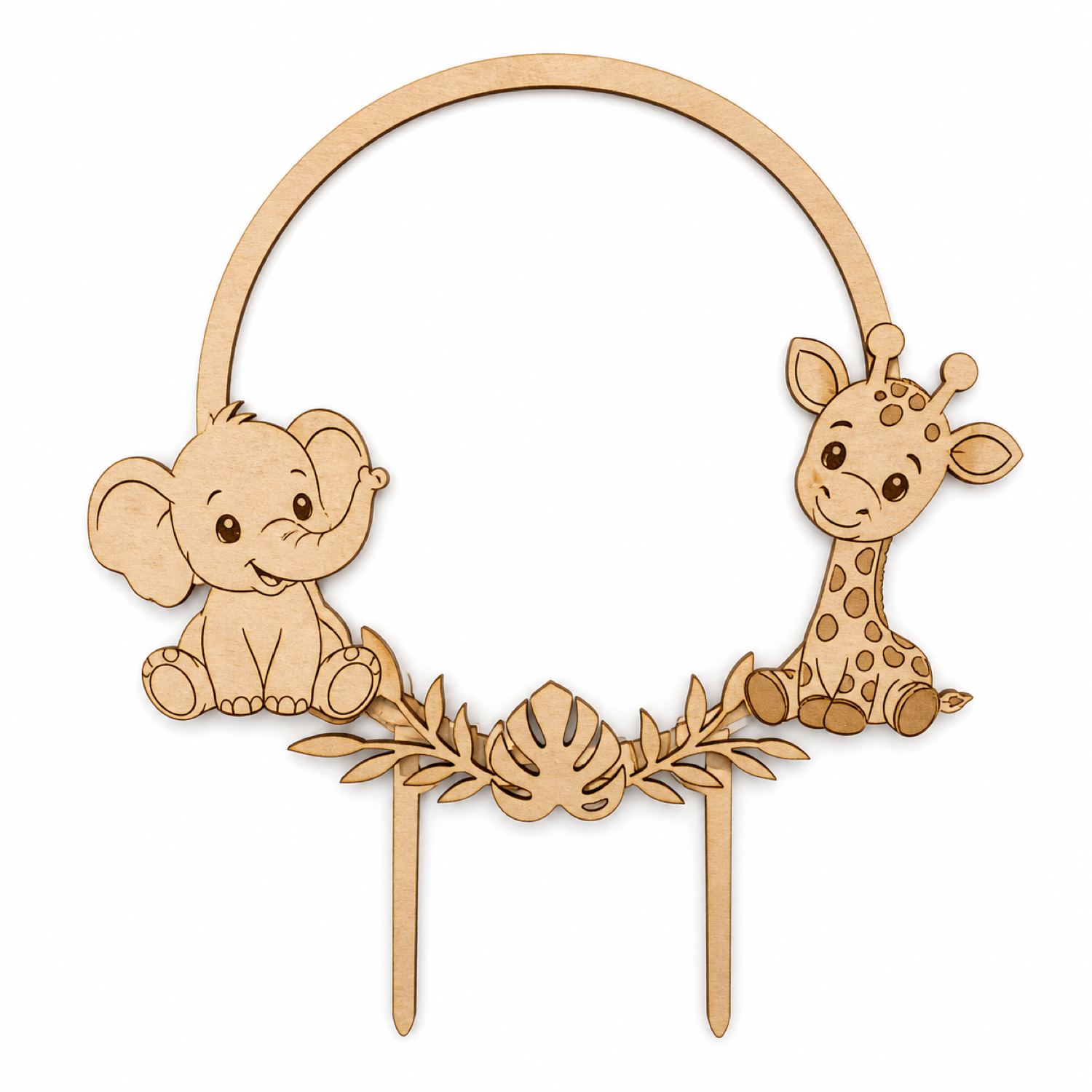 Cute Cake Topper Frame SVG