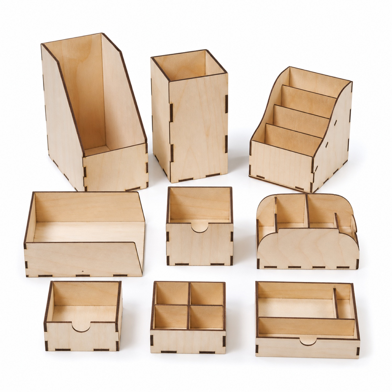 3D Wooden Organizers Bundle Laser Cut