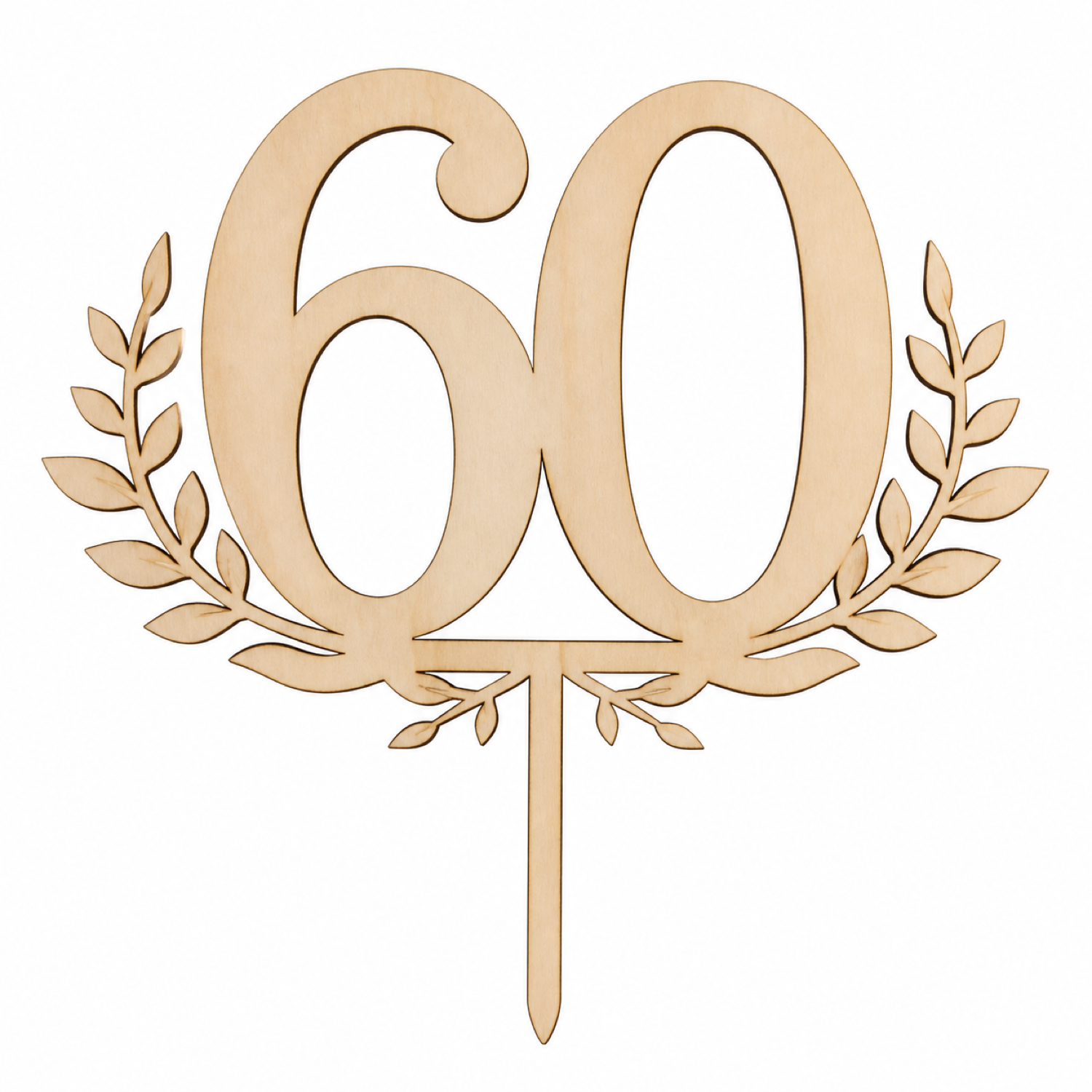 Happy 60th Birthday Cake Topper SVG Cut