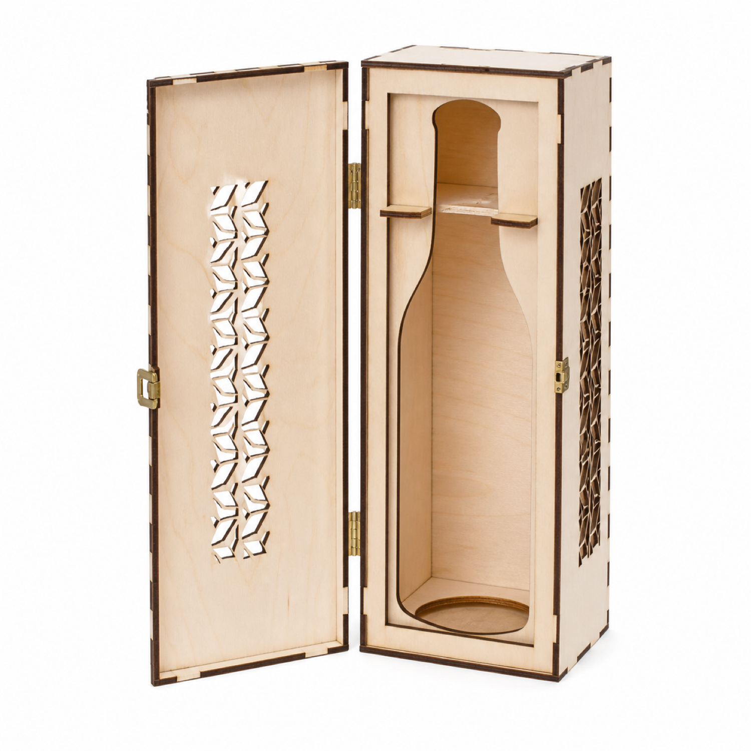 3D Wine Bottle Gift Box Laser Cut | CNC