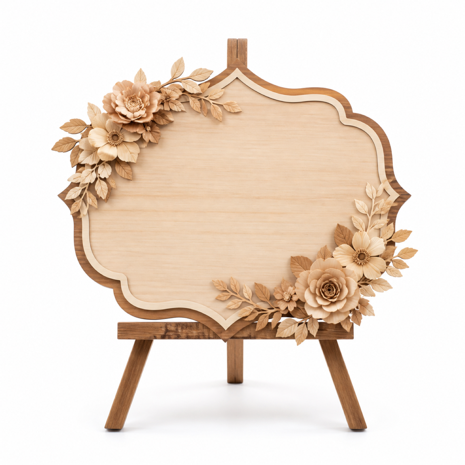 3D Floral Wedding Welcome Sign Laser Cut