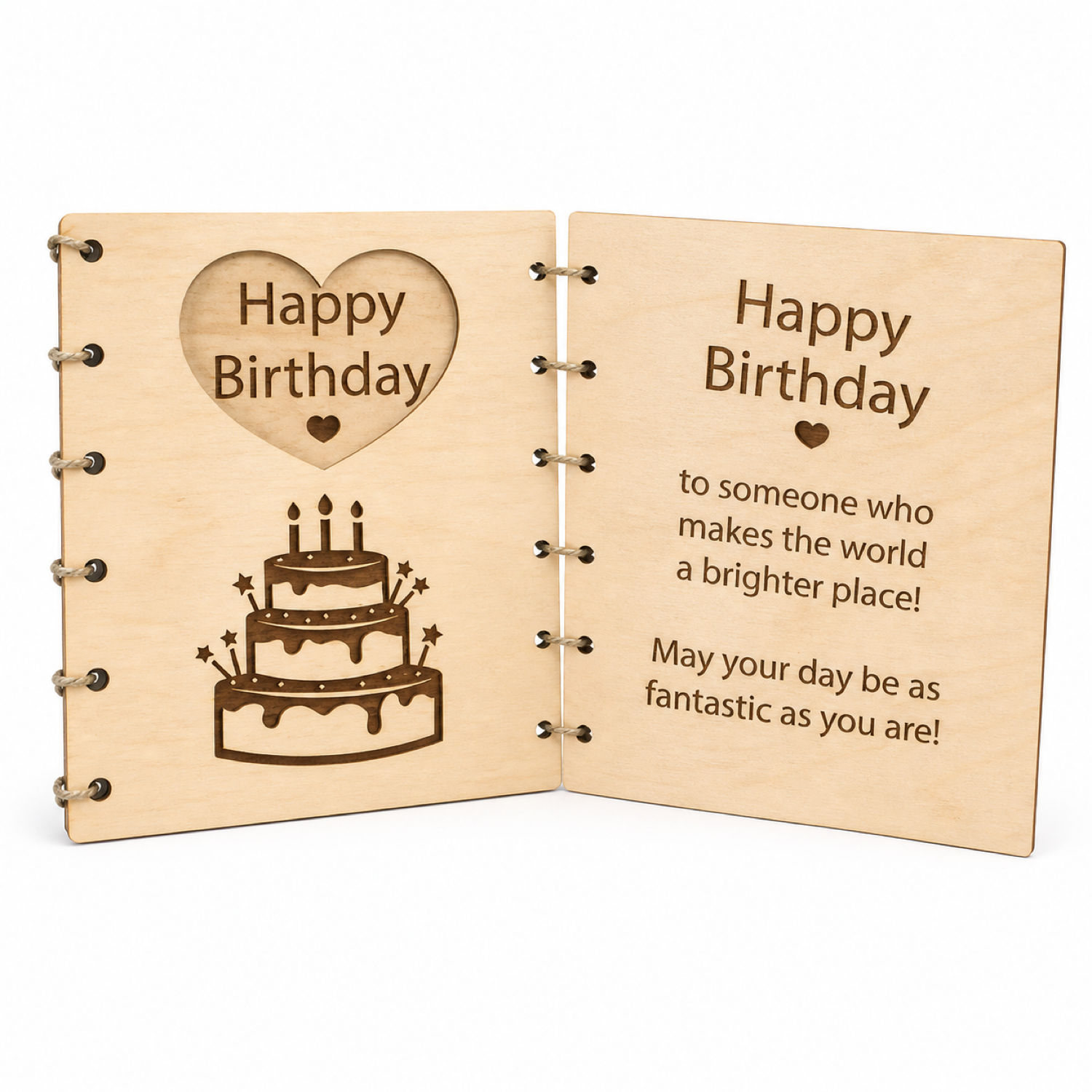 3D Happy Birthday Card Laser Cut