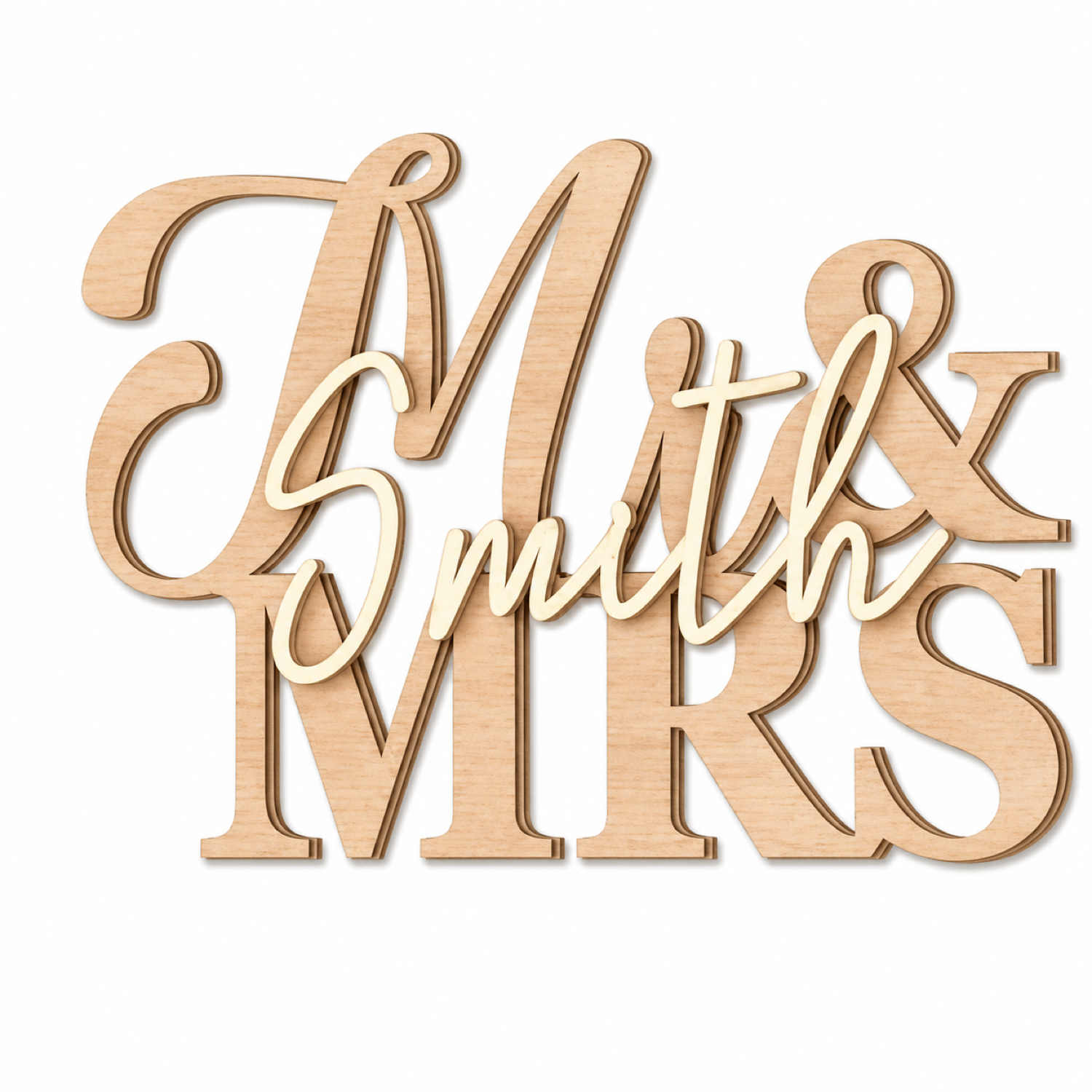 Wooden Wedding Decor Laser Cut