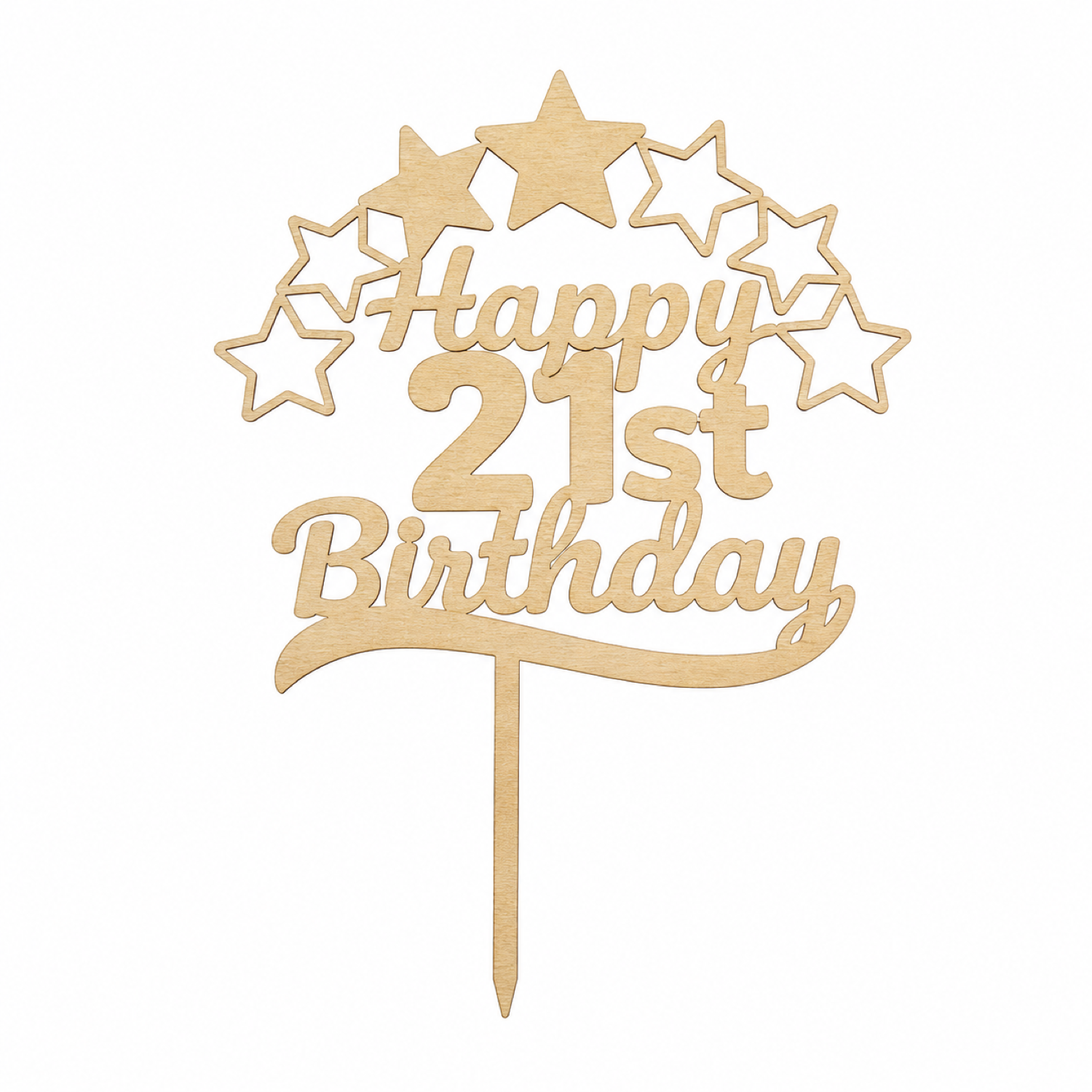 Happy 21st Birthday Cake Topper SVG