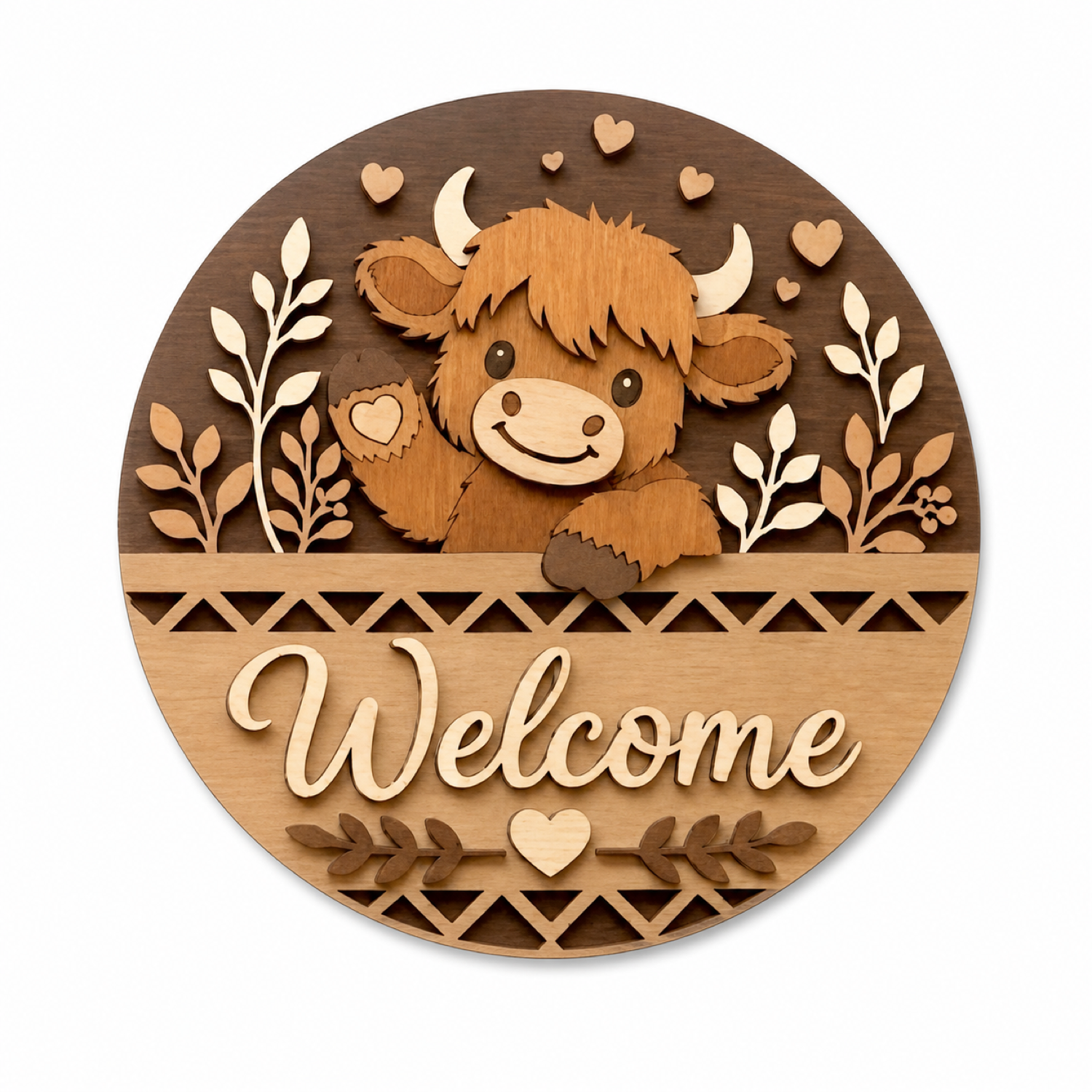 Layered Farm Animal Door Hanger Svg