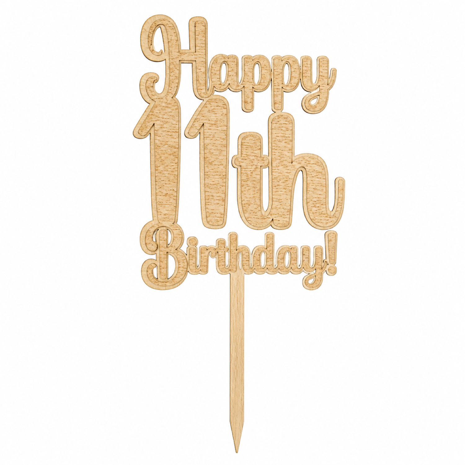 Happy 11th Birthday - Laser Cut File